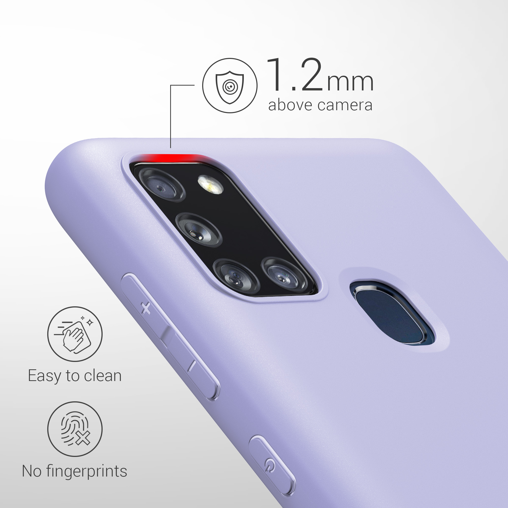 Kryt na mobil Samsung Galaxy A21s kwmobile TPU Světlá levandule