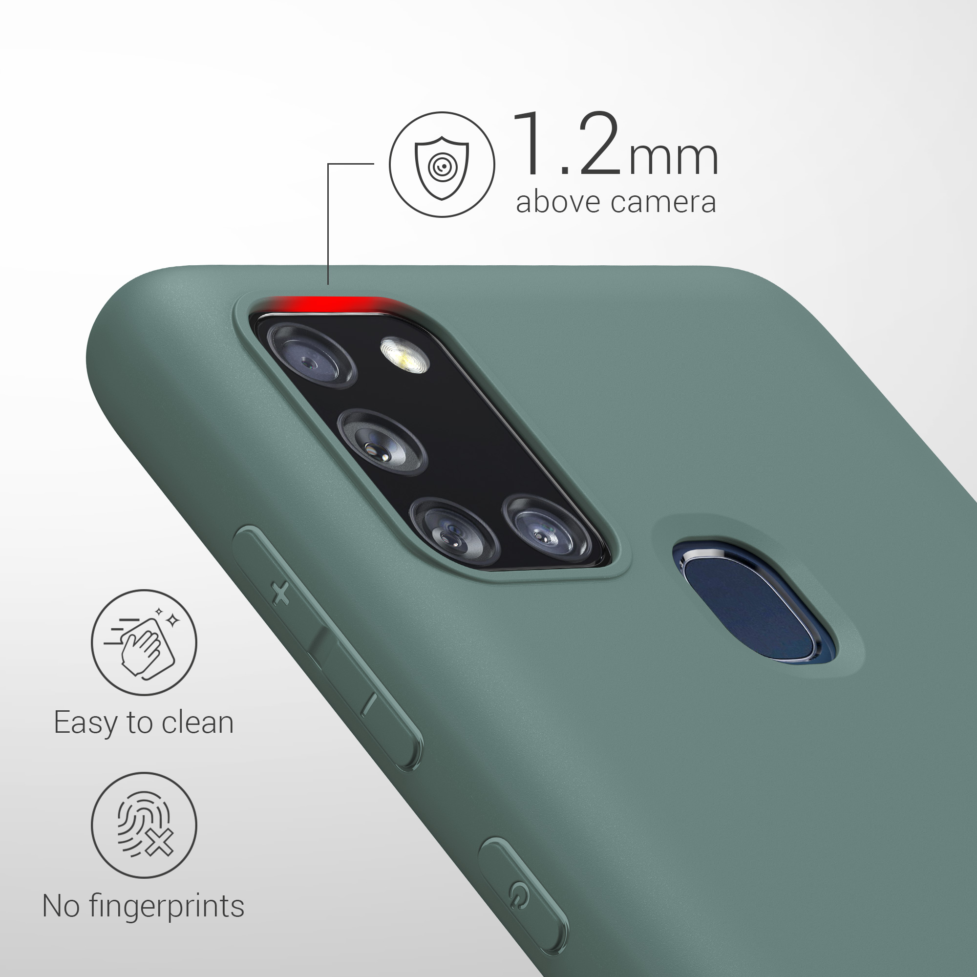 Kryt na mobil Samsung Galaxy A21s kwmobile TPU Modro-zelená