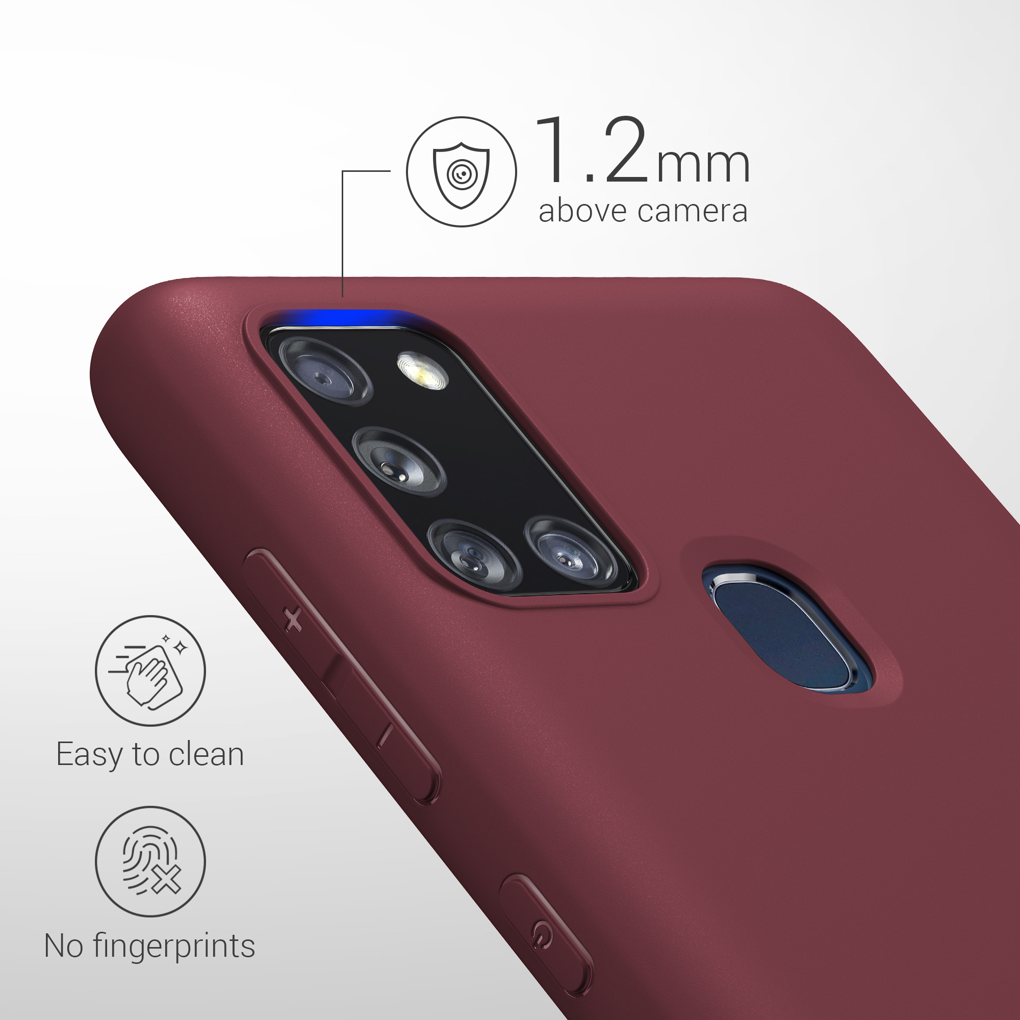 Kryt na mobil Samsung Galaxy A21s kwmobile TPU Rezavě červená