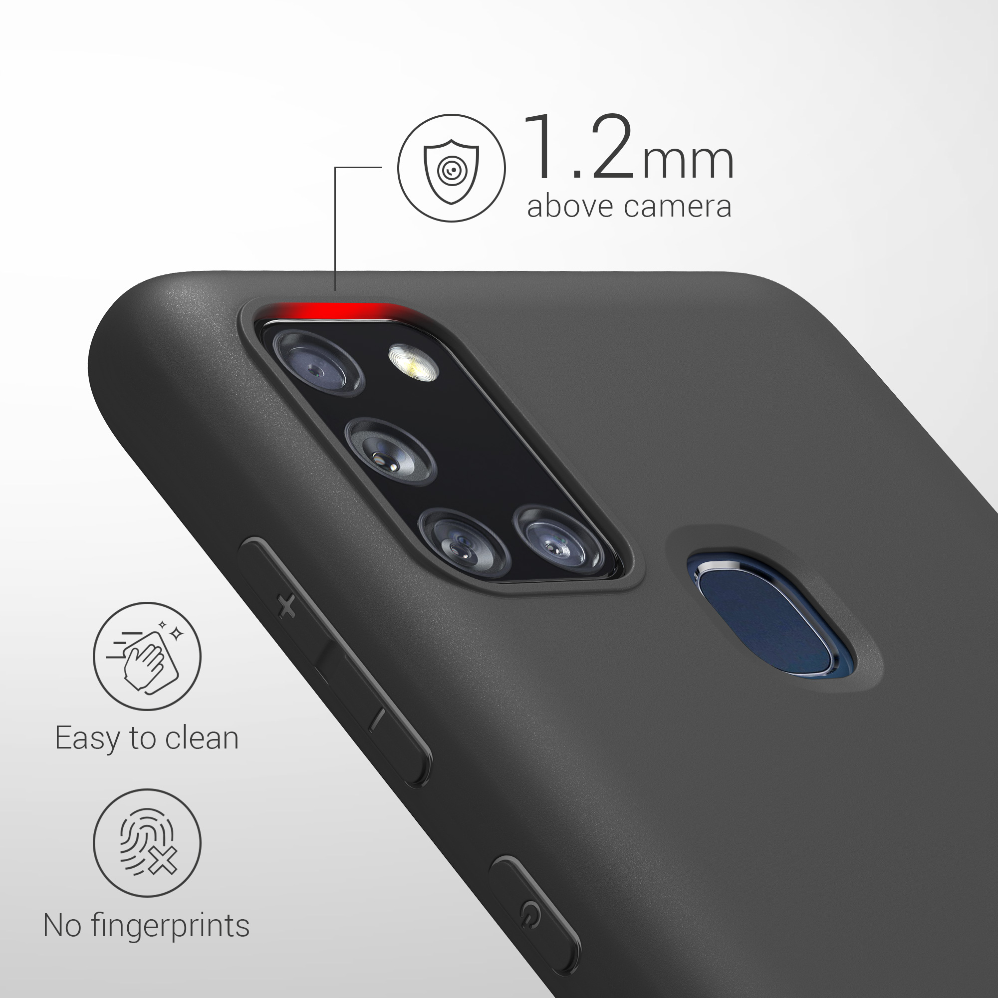 Kryt na mobil Samsung Galaxy A21s kwmobile TPU matně černý