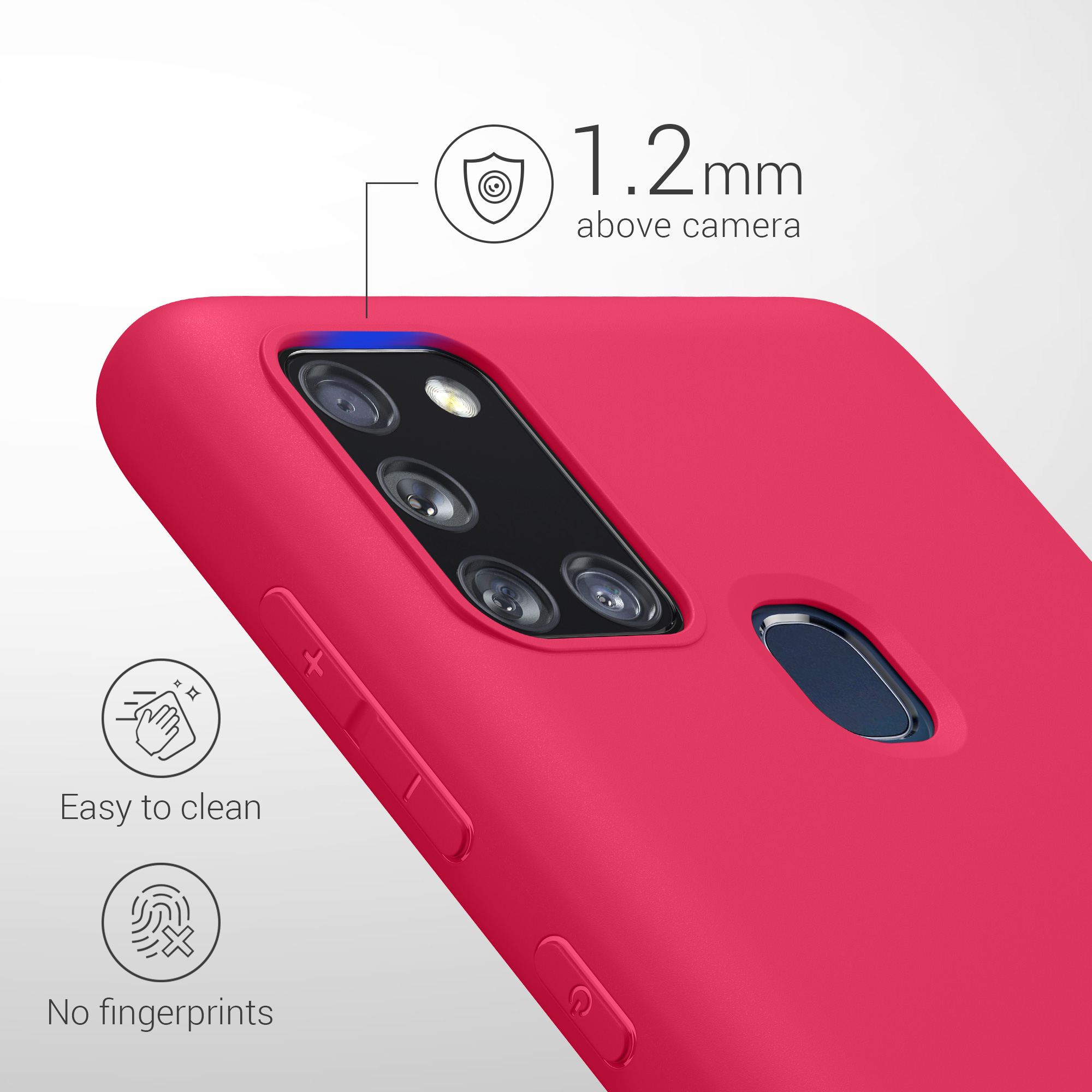 Kryt na mobil Samsung Galaxy A21s kwmobile TPU Neonová růžová