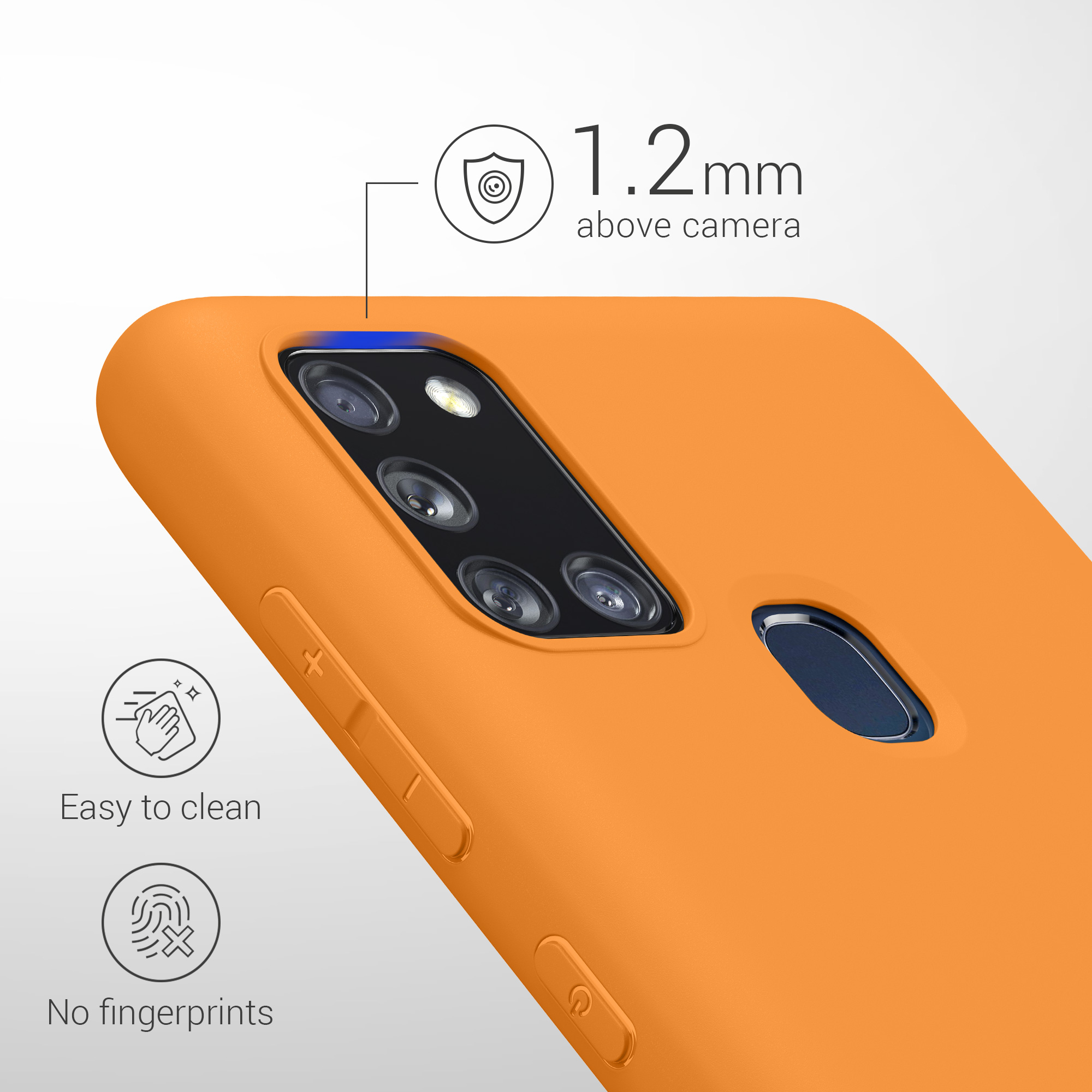Kryt na mobil Samsung Galaxy A21s kwmobile TPU ovocně oranžový