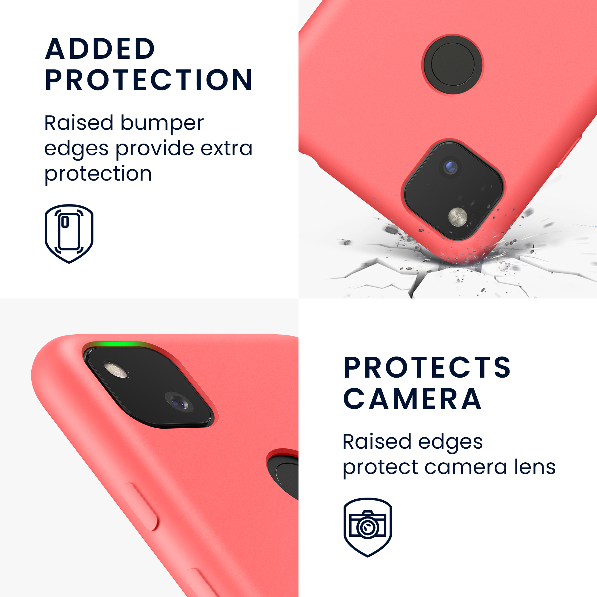 Zadní kryt kwmobile pro Google Pixel 4a - wireless charging vivid coral