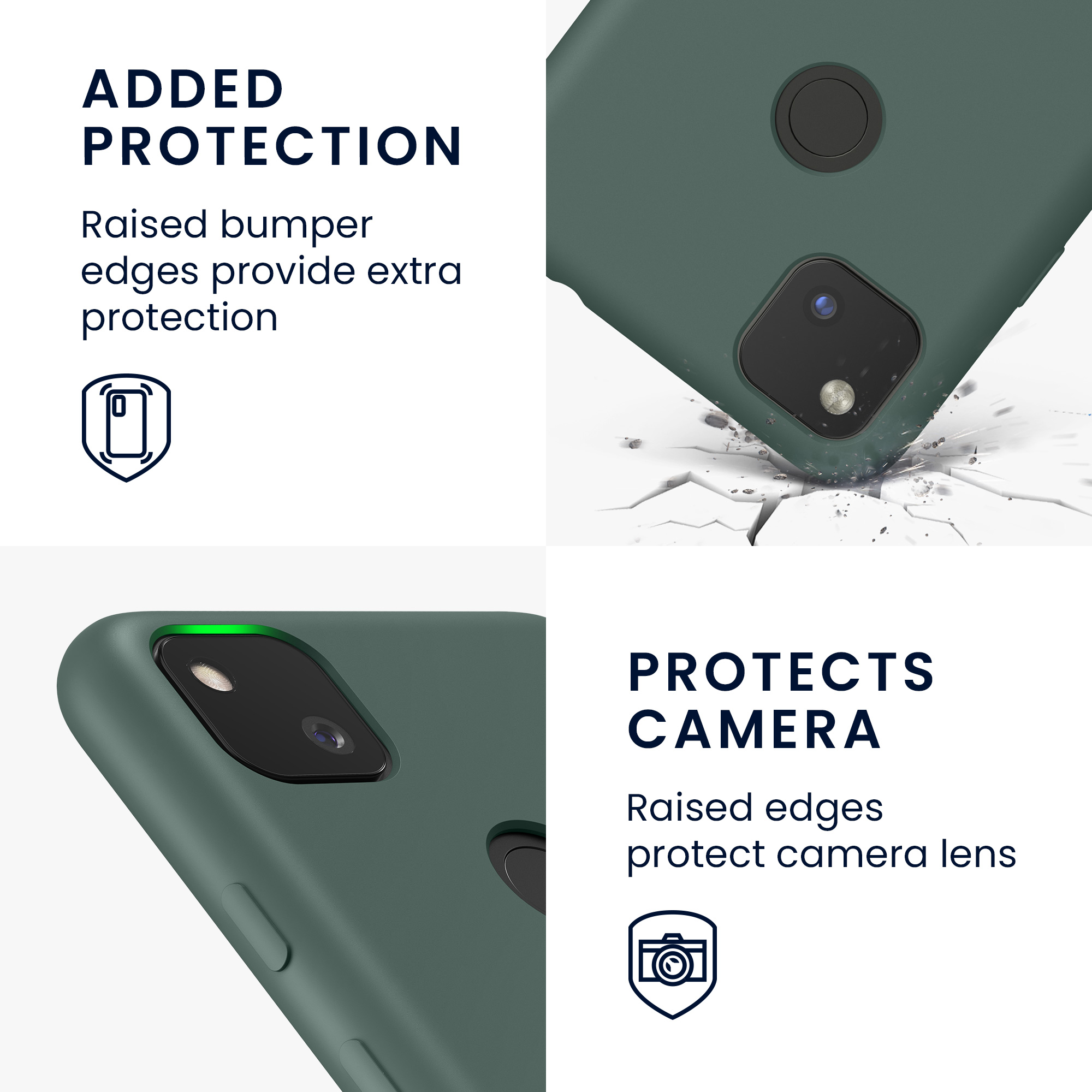 Pouzdro pro Google Pixel 4a kwmobile silikonové - modrozelená