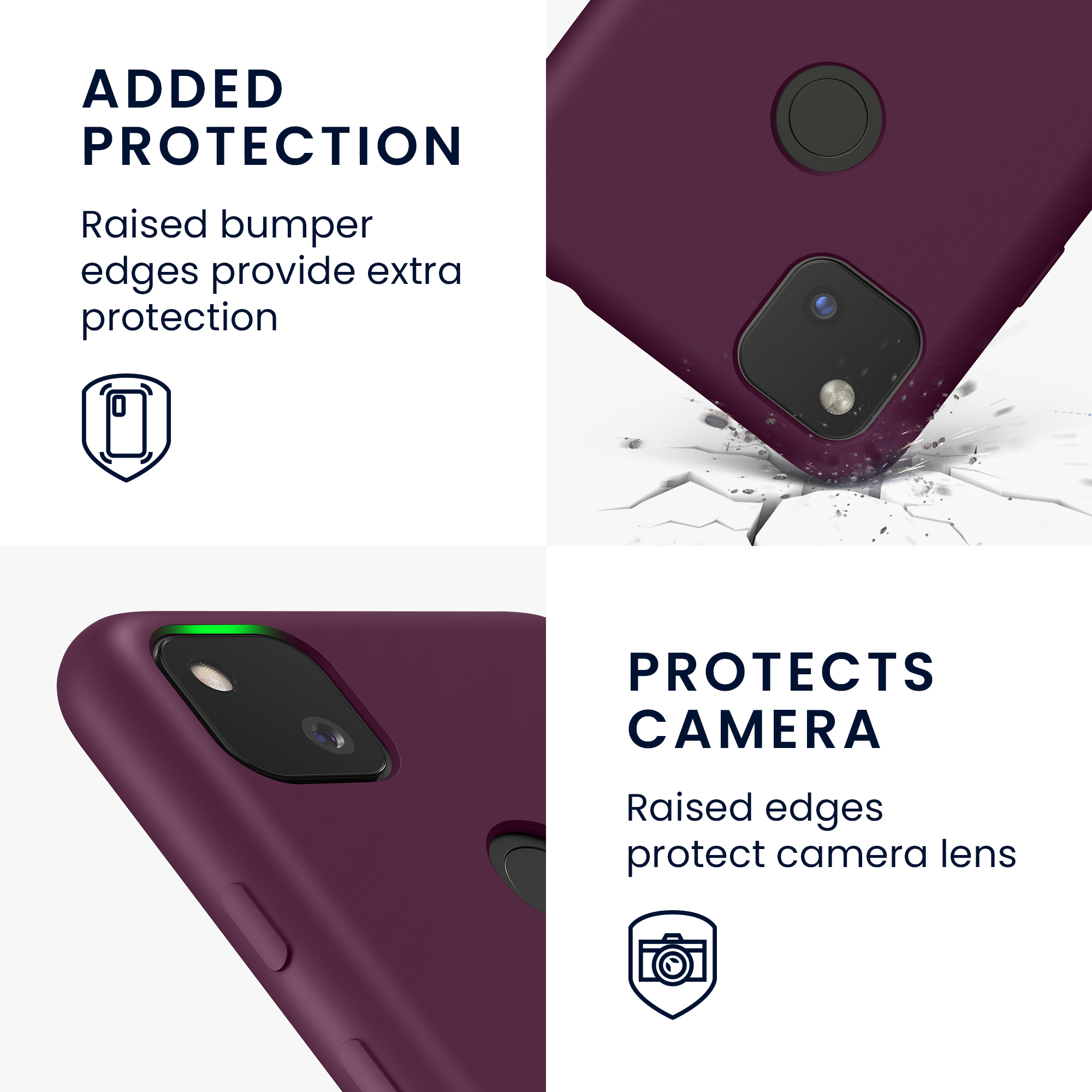 Zadní kryt kwmobile pro Google Pixel 4a - wireless charging bordeaux violet