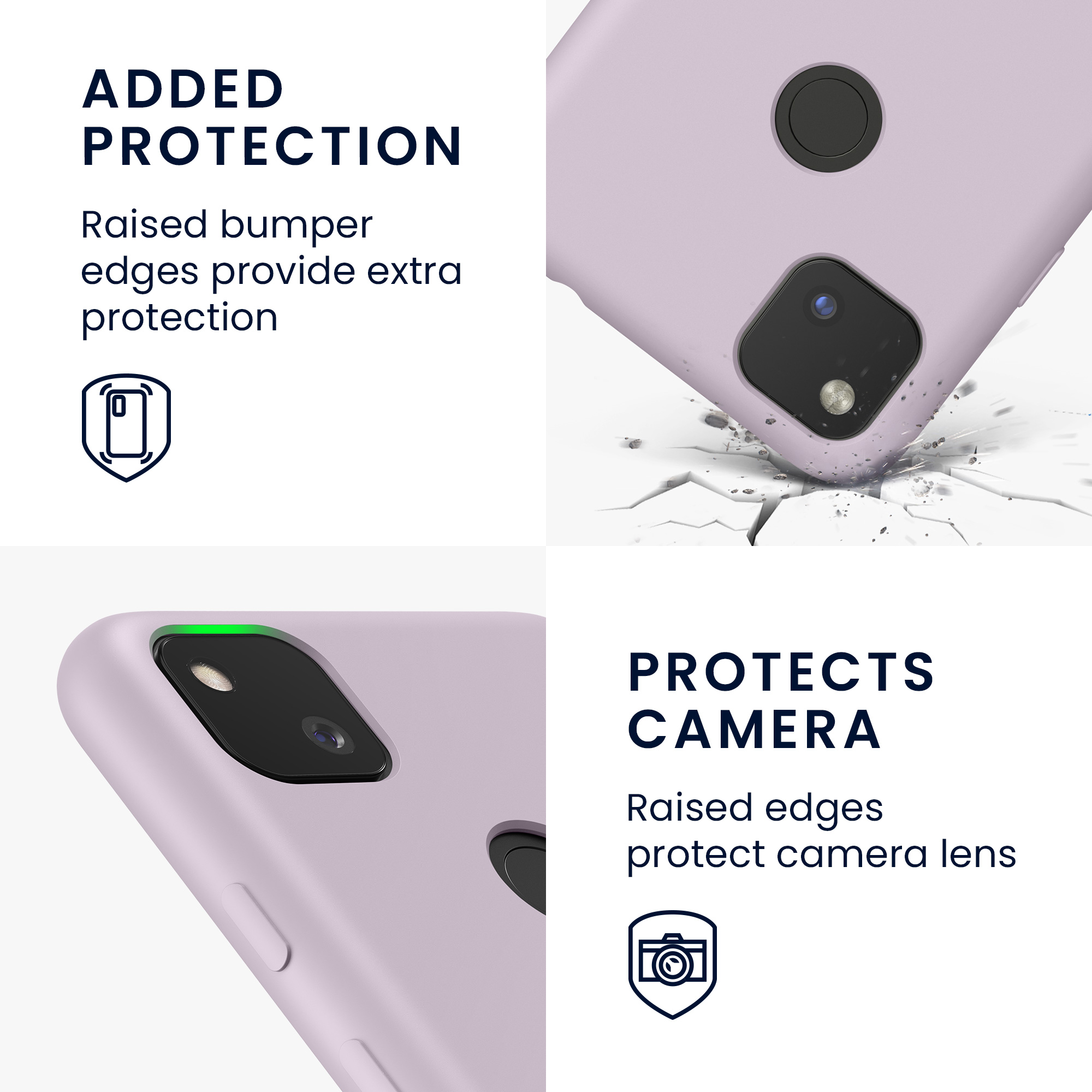 Zadní kryt kwmobile pro Google Pixel 4a - wireless charging purple cloud
