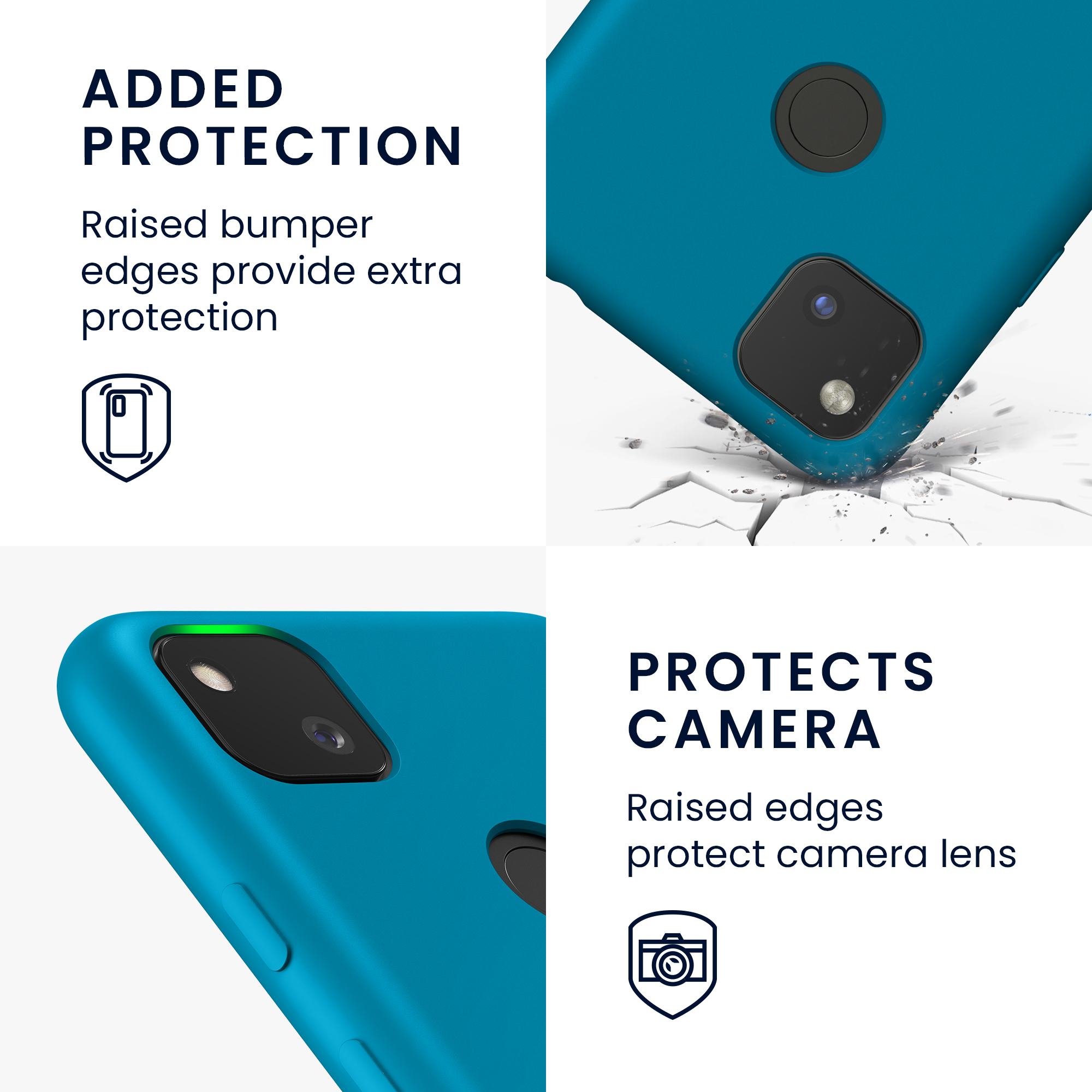 Zadní kryt kwmobile pro Google Pixel 4a - wireless charging caribbean modrá