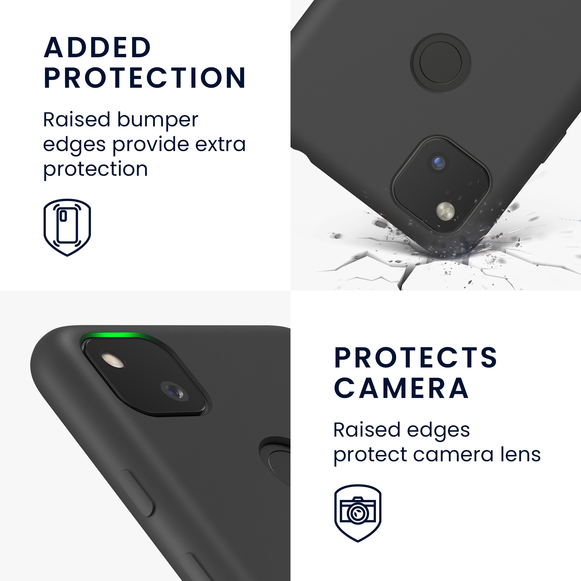 Zadní kryt kwmobile pro Google Pixel 4a - wireless charging černá matte