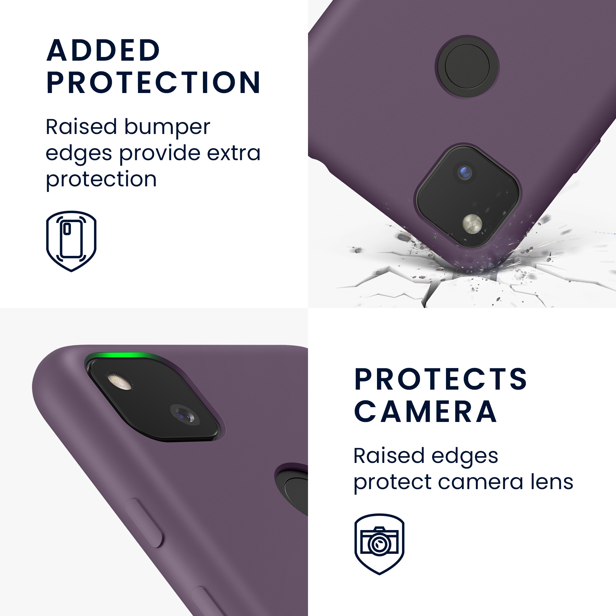 Zadní kryt kwmobile pro Google Pixel 4a - wireless charging pale iris