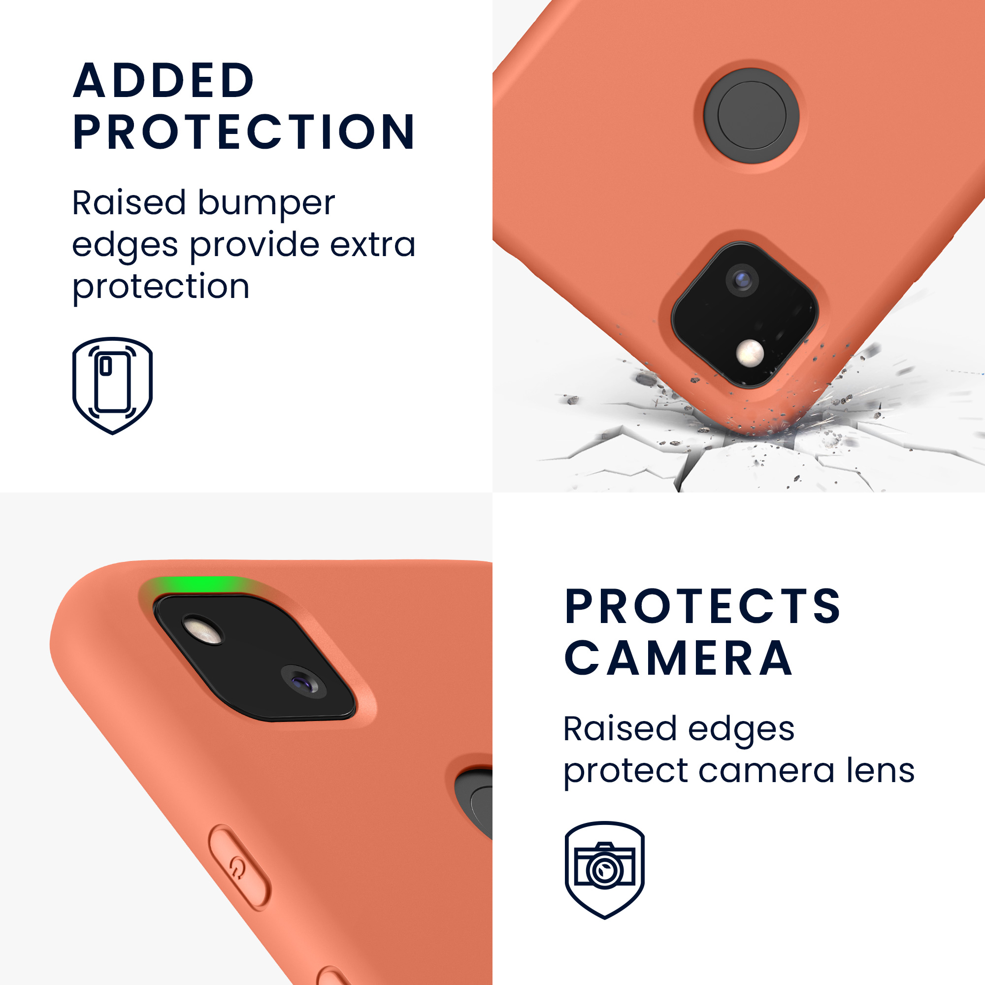 Zadní kryt kwmobile pro Google Pixel 4a - neon coral