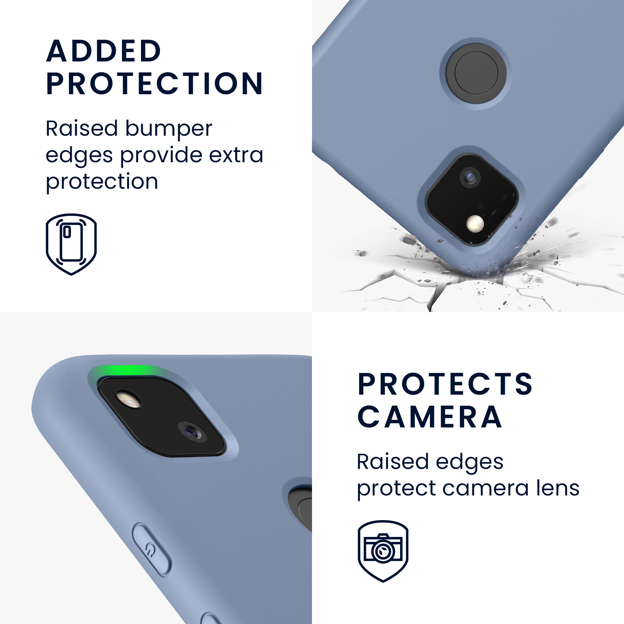 Zadní kryt kwmobile pro Google Pixel 4a - modrá šedá