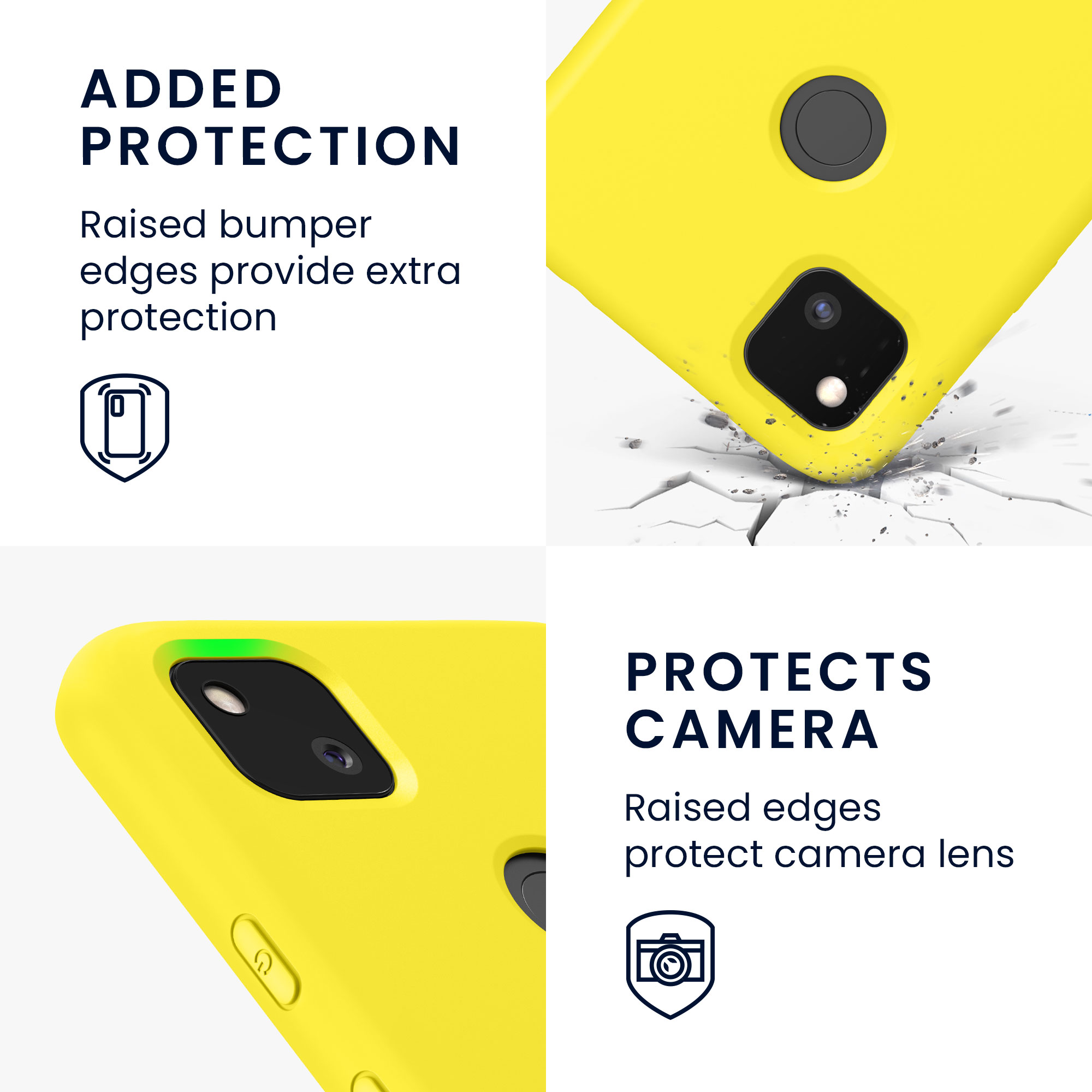 Zadní kryt kwmobile pro Google Pixel 4a - radiant yellow