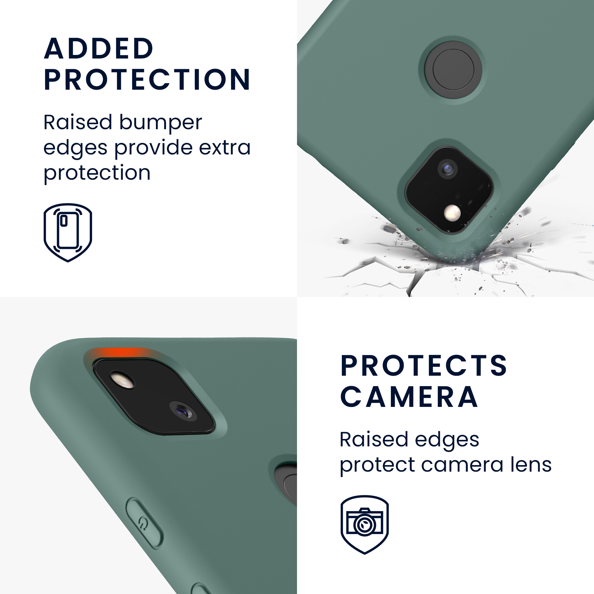Zadní kryt kwmobile pro Google Pixel 4a - lesní zelená