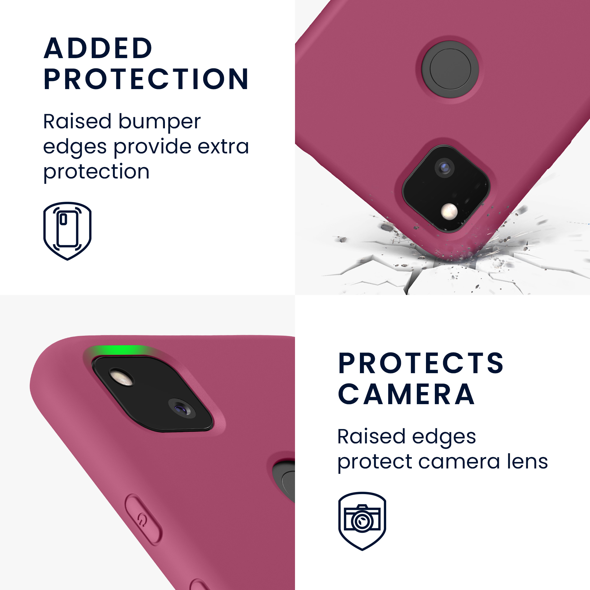 Zadní kryt kwmobile pro Google Pixel 4a - raspberry růžová