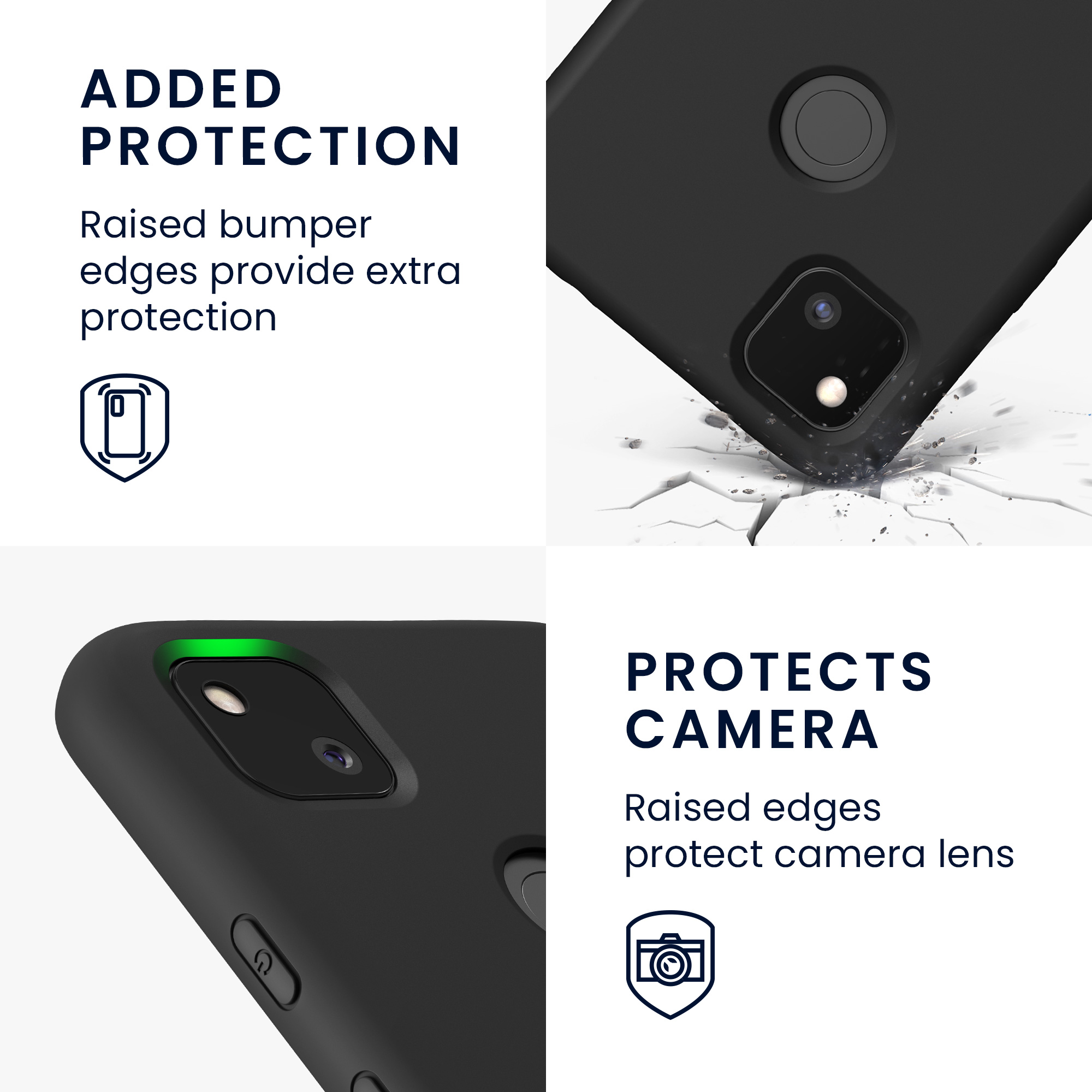 Zadní kryt kwmobile pro Google Pixel 4a - matná černá