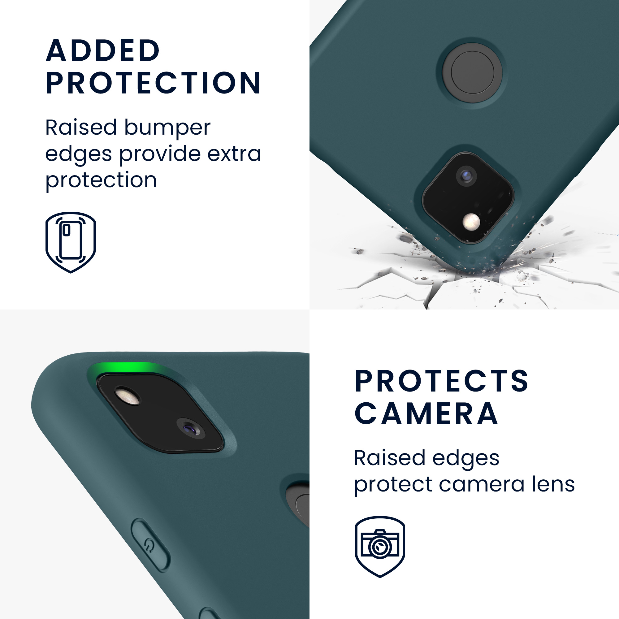 Zadní kryt kwmobile pro Google Pixel 4a - matná petrolejová