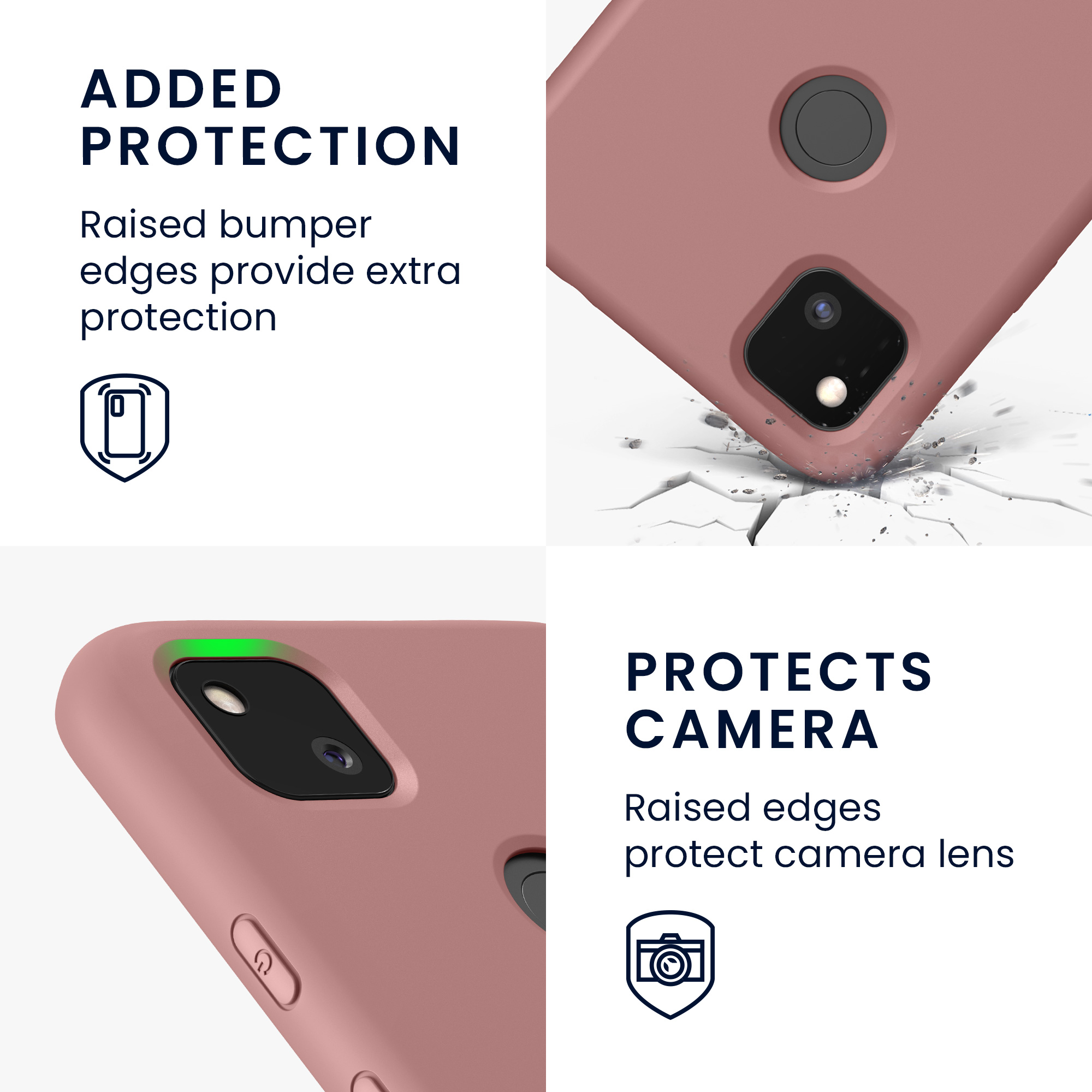 Zadní kryt kwmobile pro Google Pixel 4a - winter rose