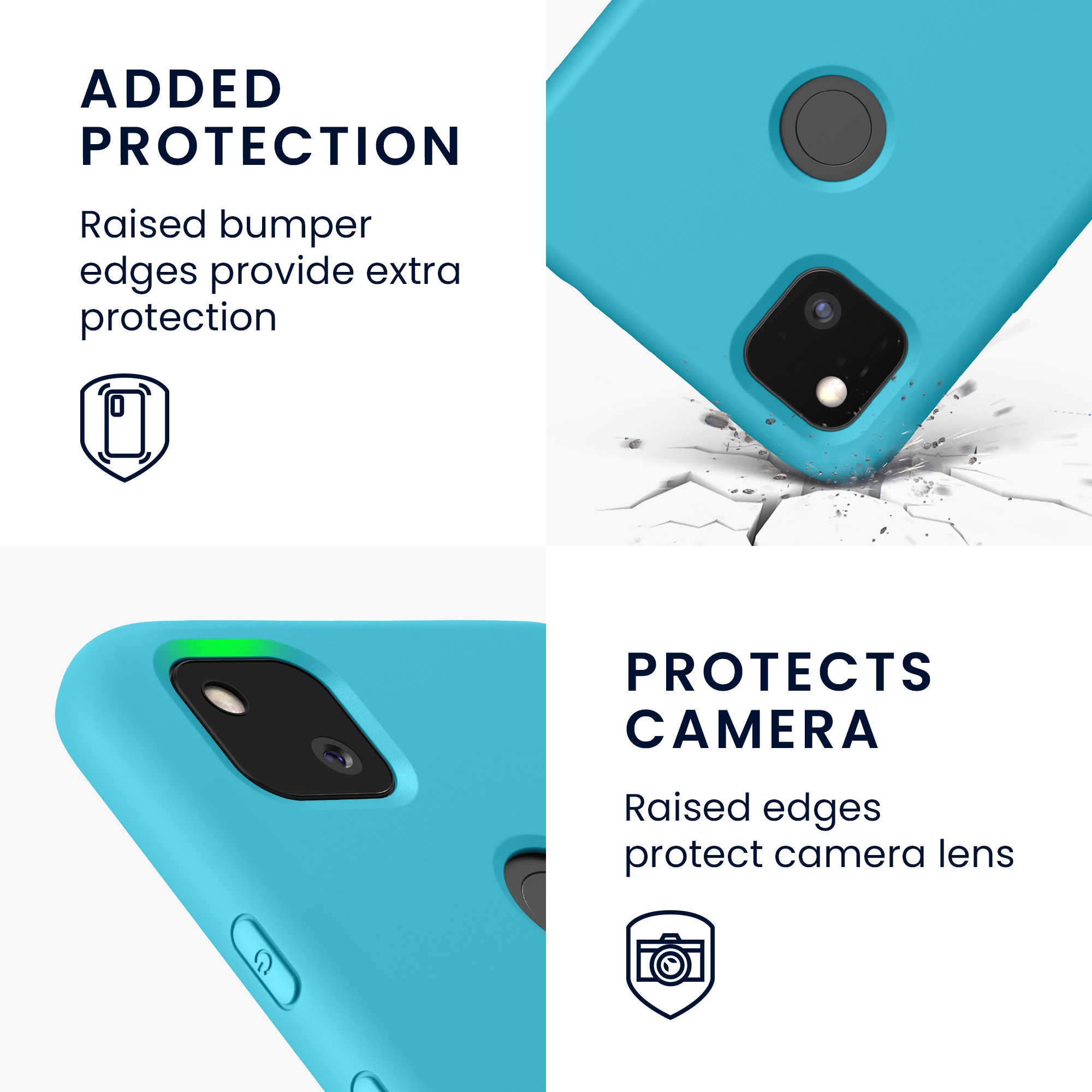 Zadní kryt kwmobile pro Google Pixel 4a - ledově modrá