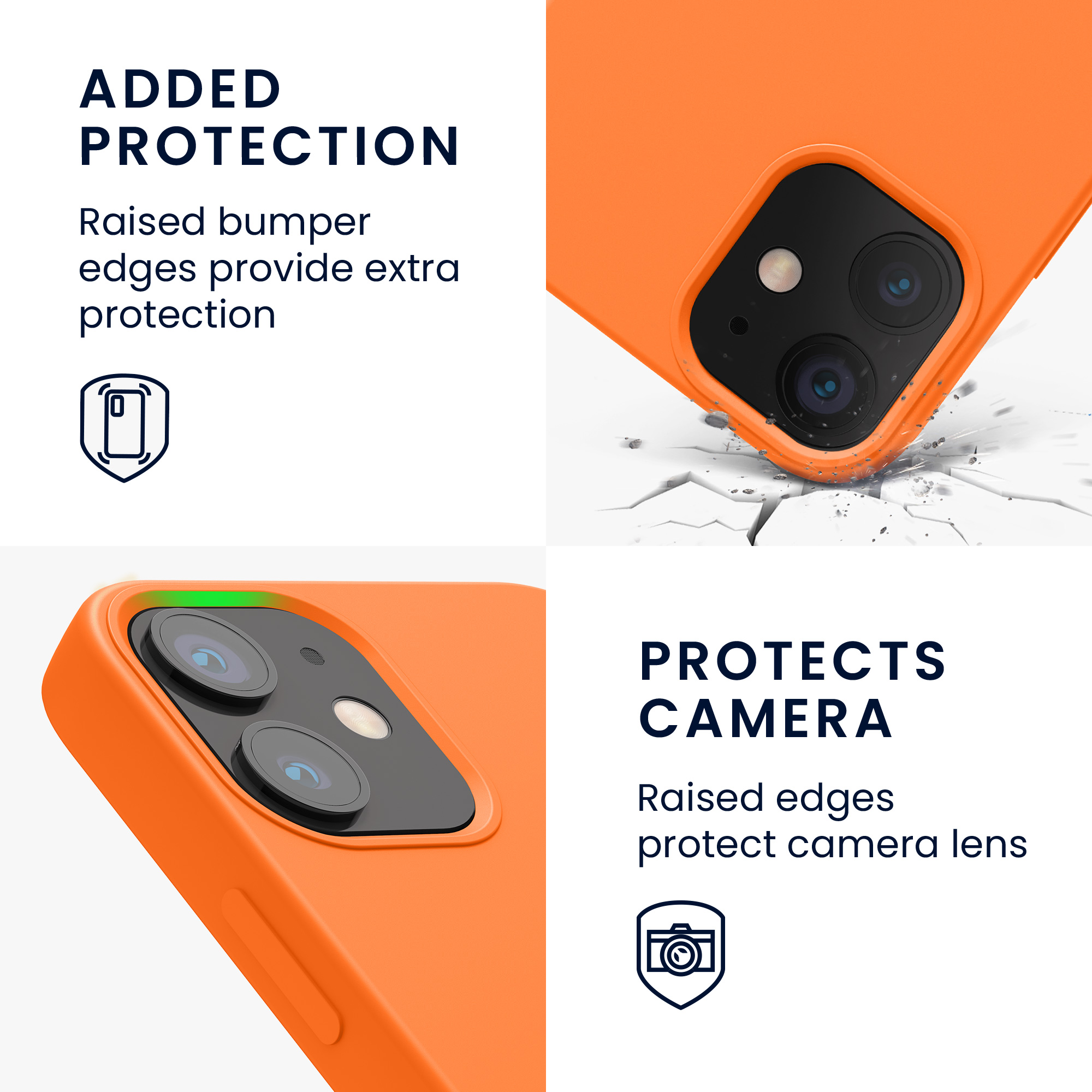 Silikonový kryt kwmobile pro iPhone 12 mini - ovocná oranžová