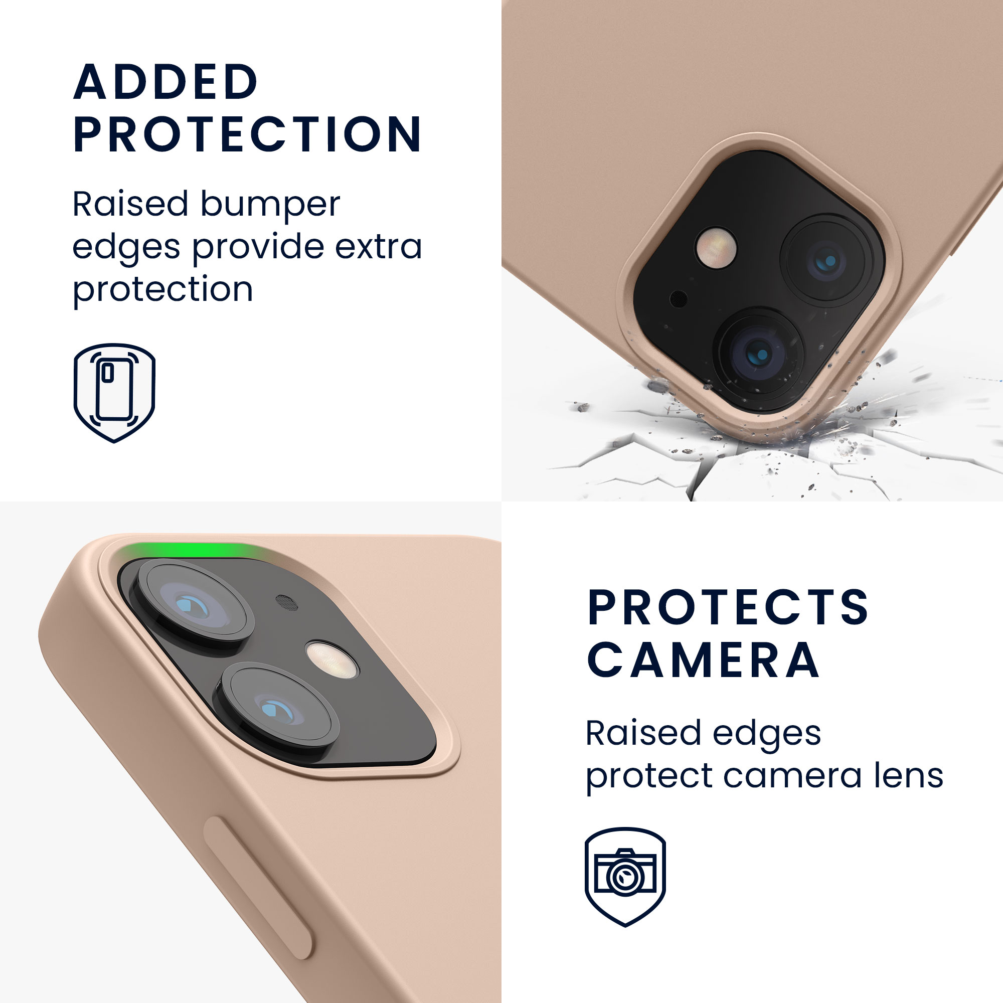 Silikonový kryt kwmobile pro iPhone 12 mini - kokosová