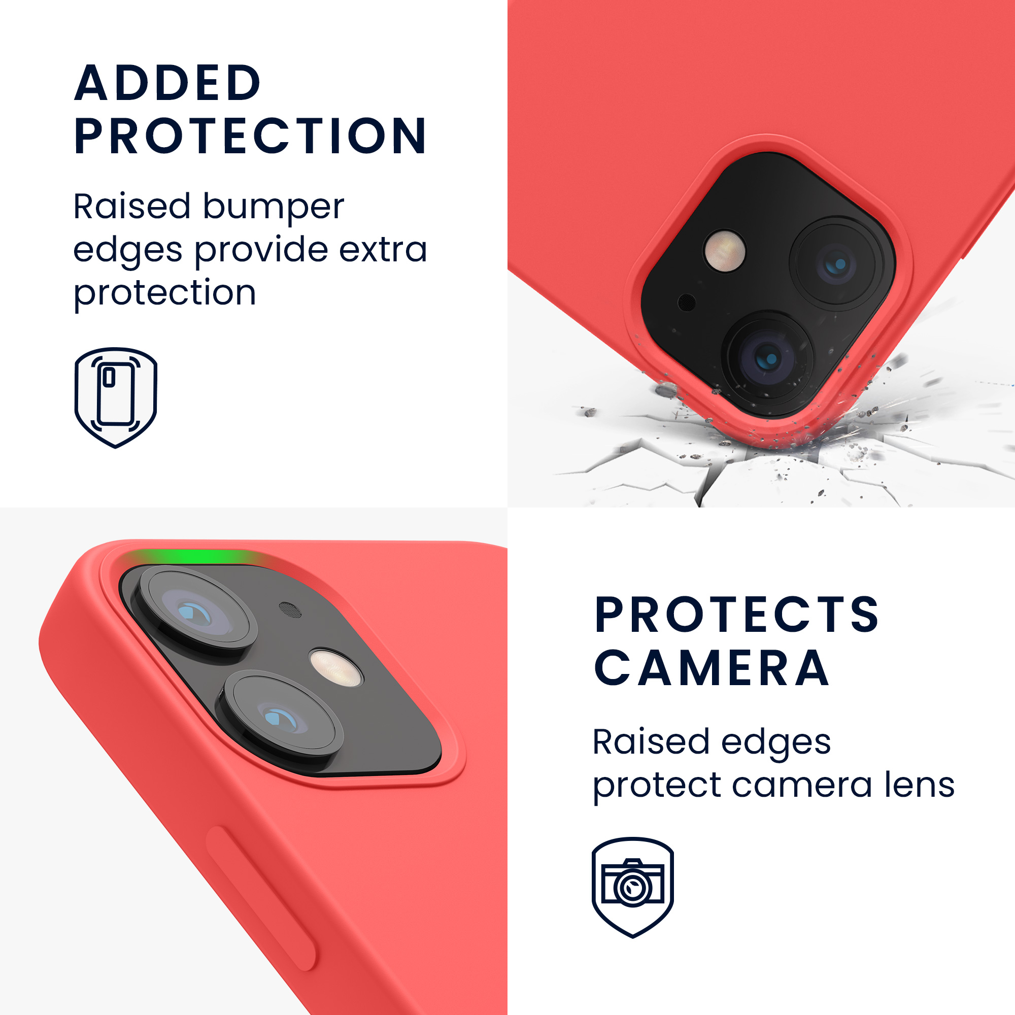 Silikonový kryt kwmobile pro iPhone 12 mini - neonově korálová