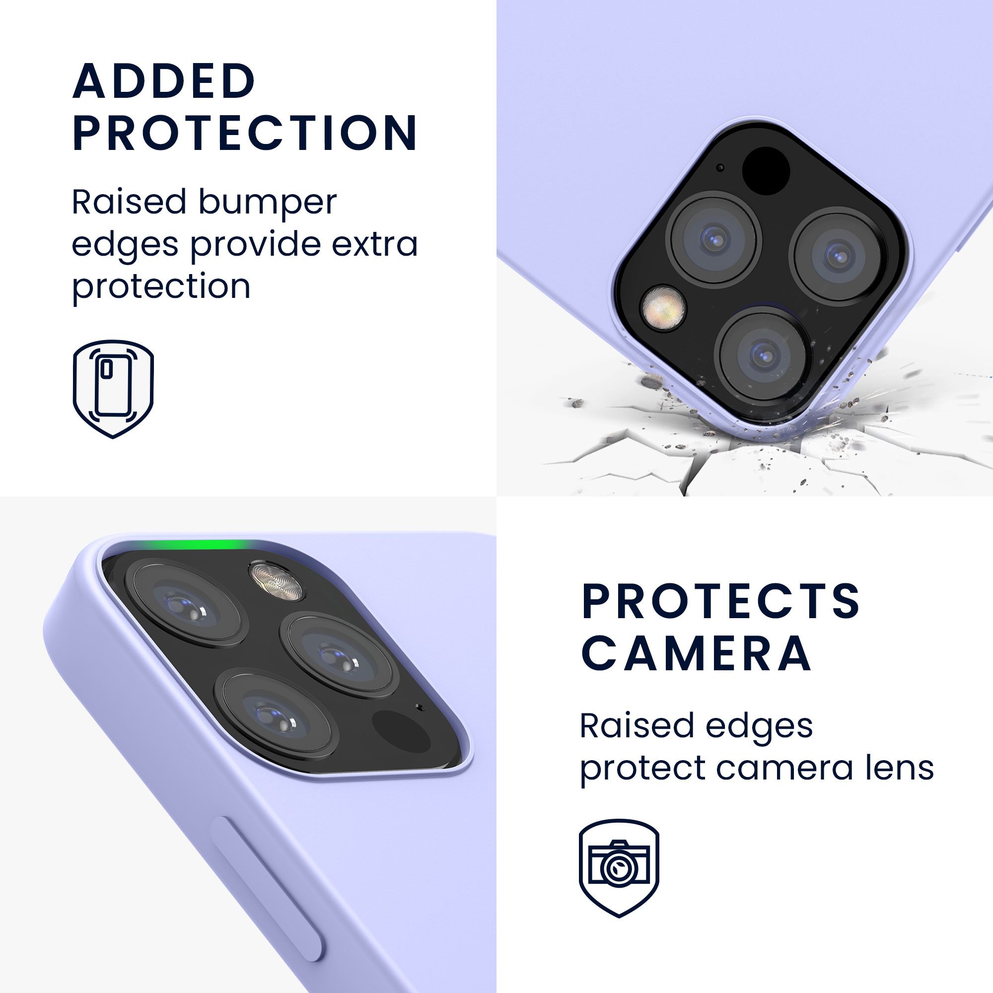 Kryt na mobil kwmobile iPhone 12 / iPhone 12 Pro Case - světle levandulová
