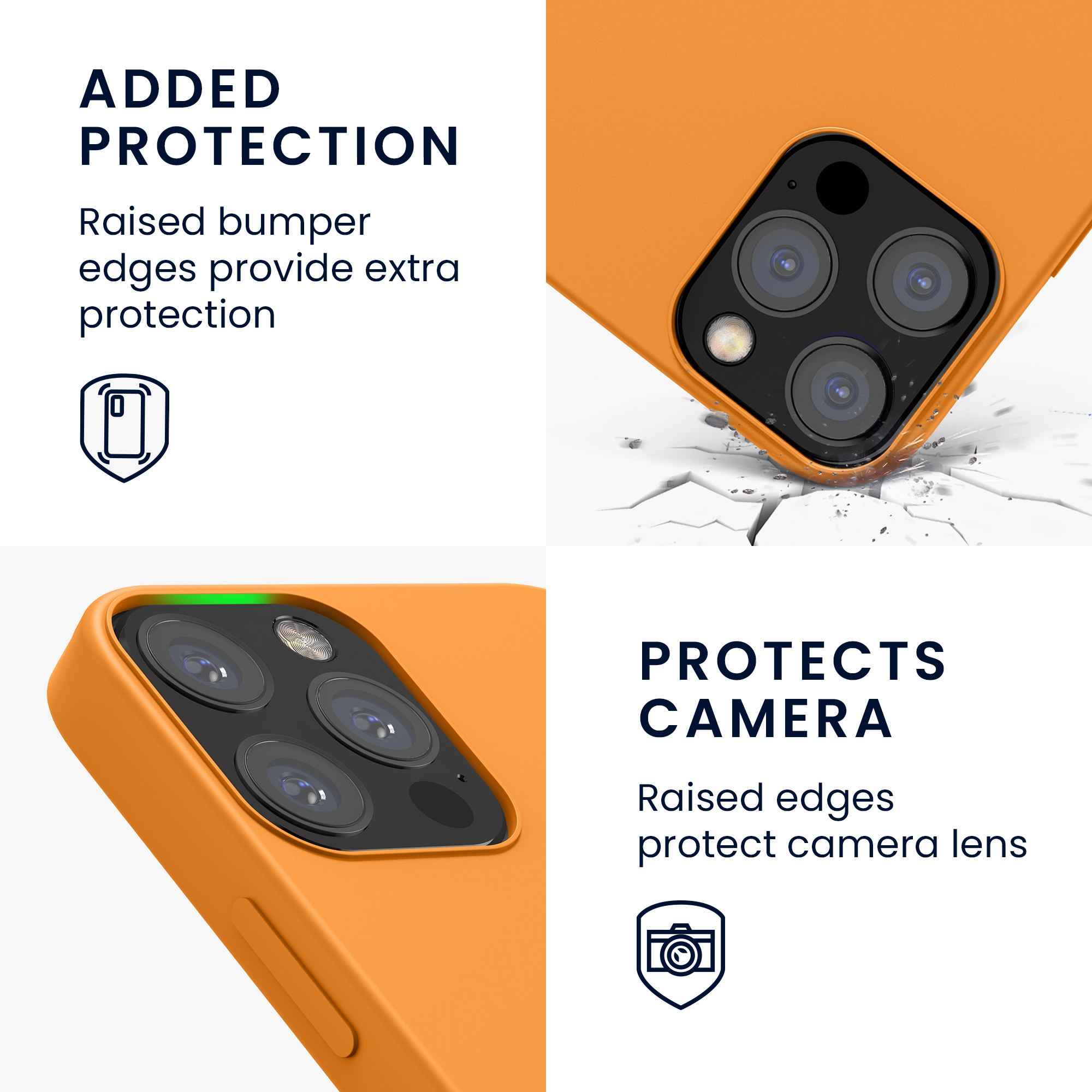 Kryt na mobil kwmobile iPhone 12 / iPhone 12 Pro Case - ovocně oranžová