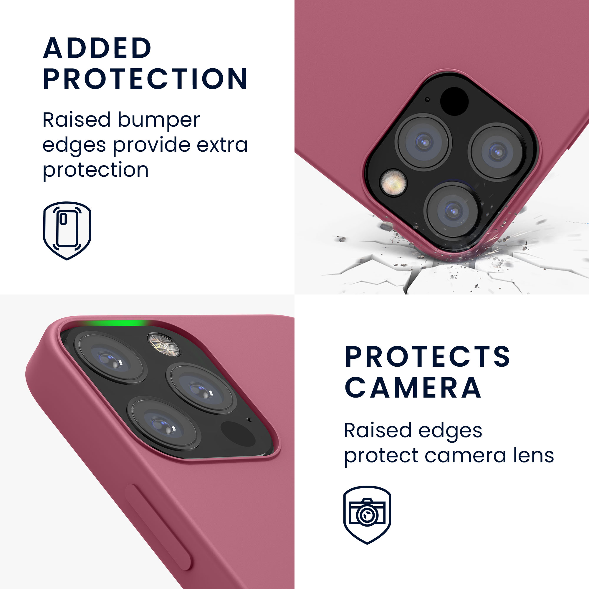 Kryt na mobil kwmobile iPhone 12 / iPhone 12 Pro Case - tmavě růžová