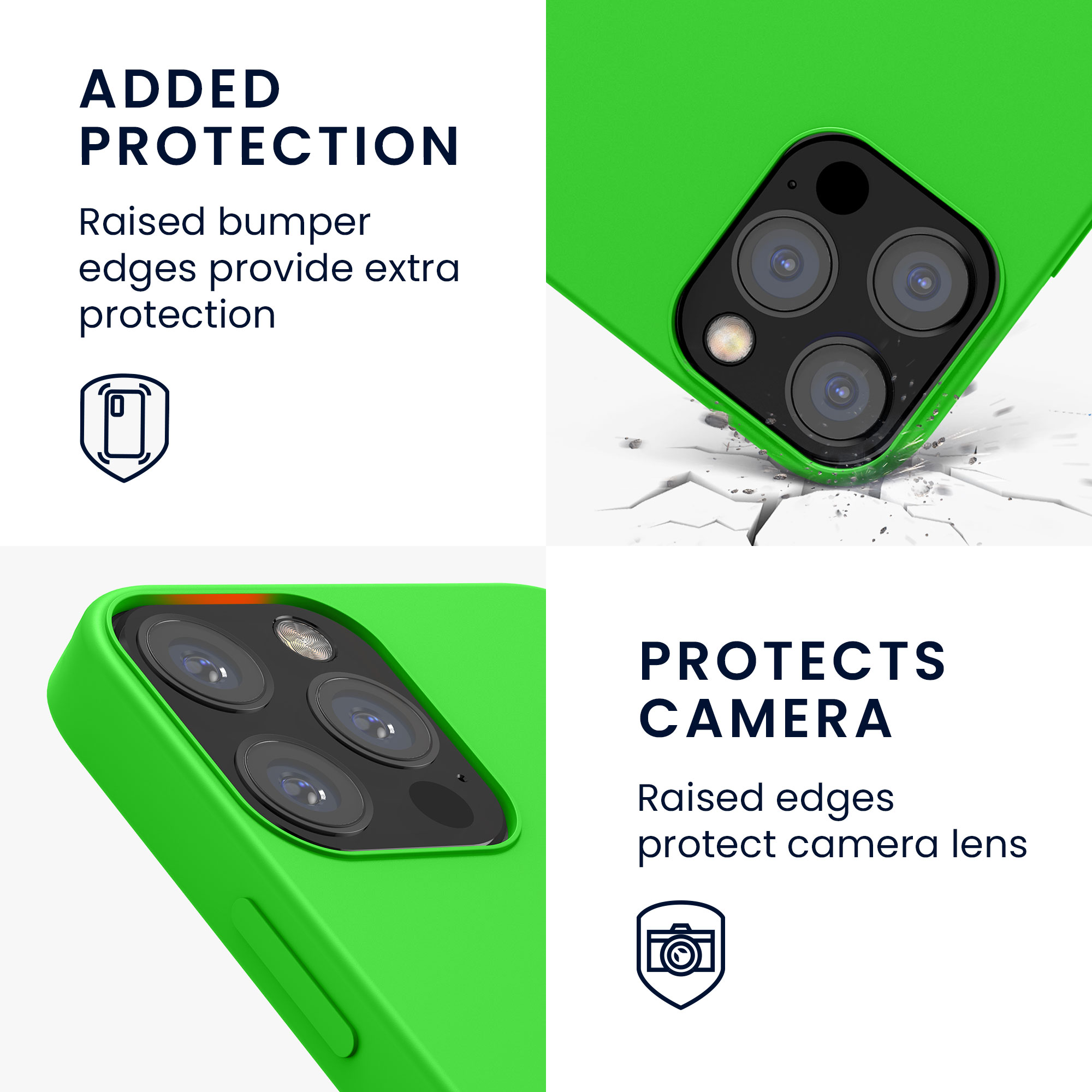 Silikonový kryt kwmobile pro iPhone 12 / iPhone 12 Pro - neonově zelená