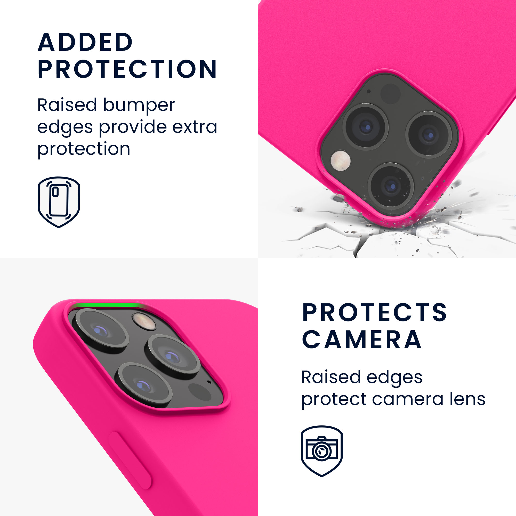 Silikonový kryt kwmobile pro iPhone 12 Pro Max - neonově růžová