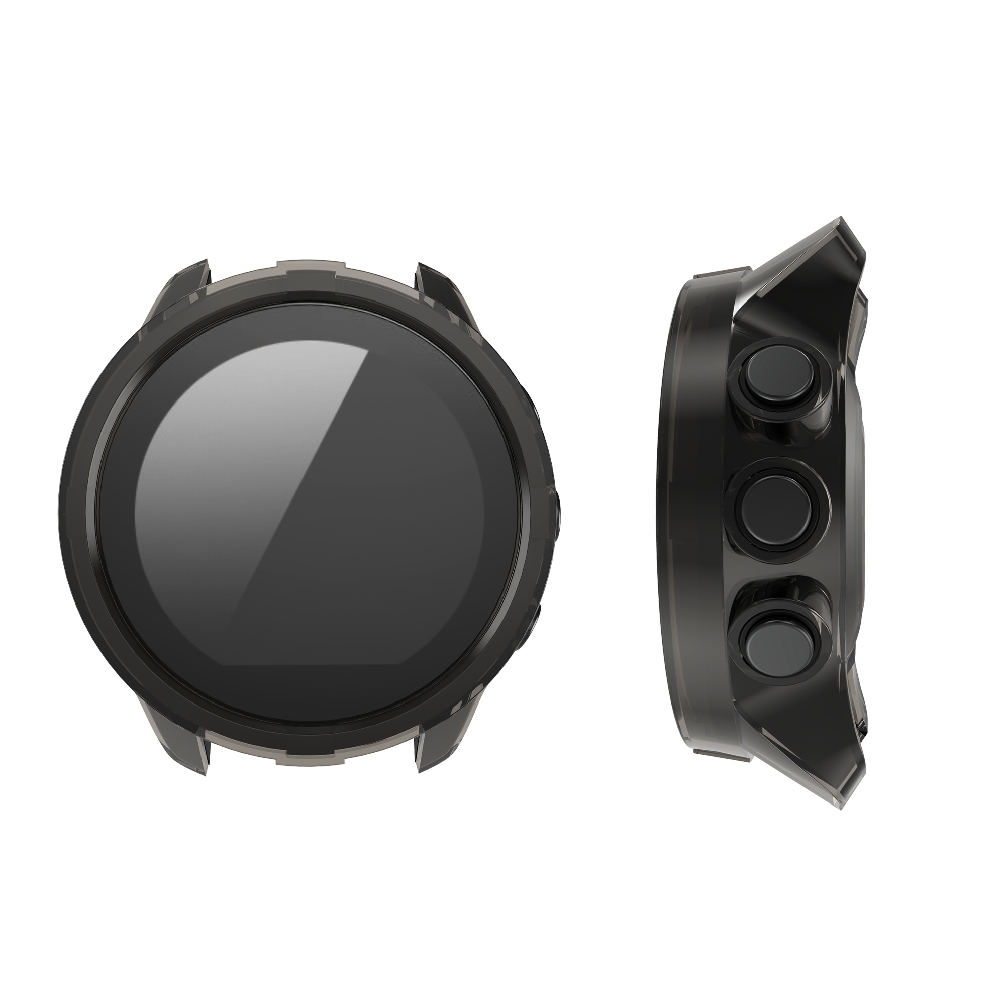 Silikonový rámeček hodinek Suunto 9 / 9 Baro / Spartan Sport Wrist HR kwmobile 2 ks černá / transparentní