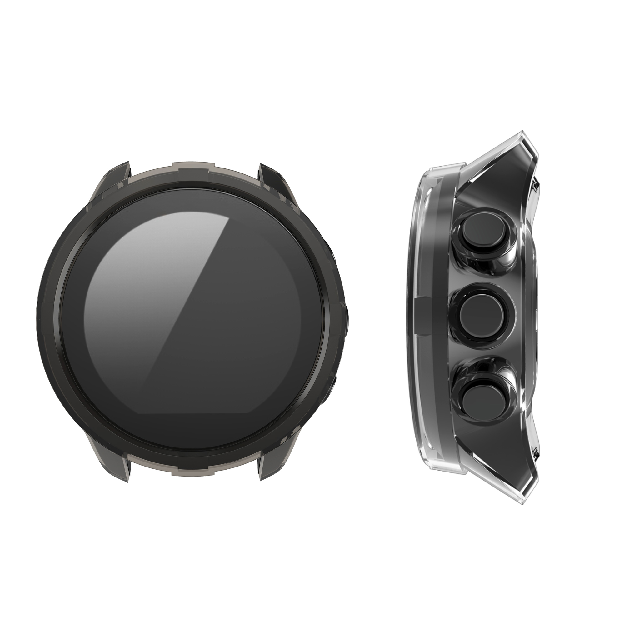 Silikonový rámeček hodinek Suunto 9 / 9 Baro / Spartan Sport Wrist HR kwmobile 2 ks transparentní / černá / transparentní