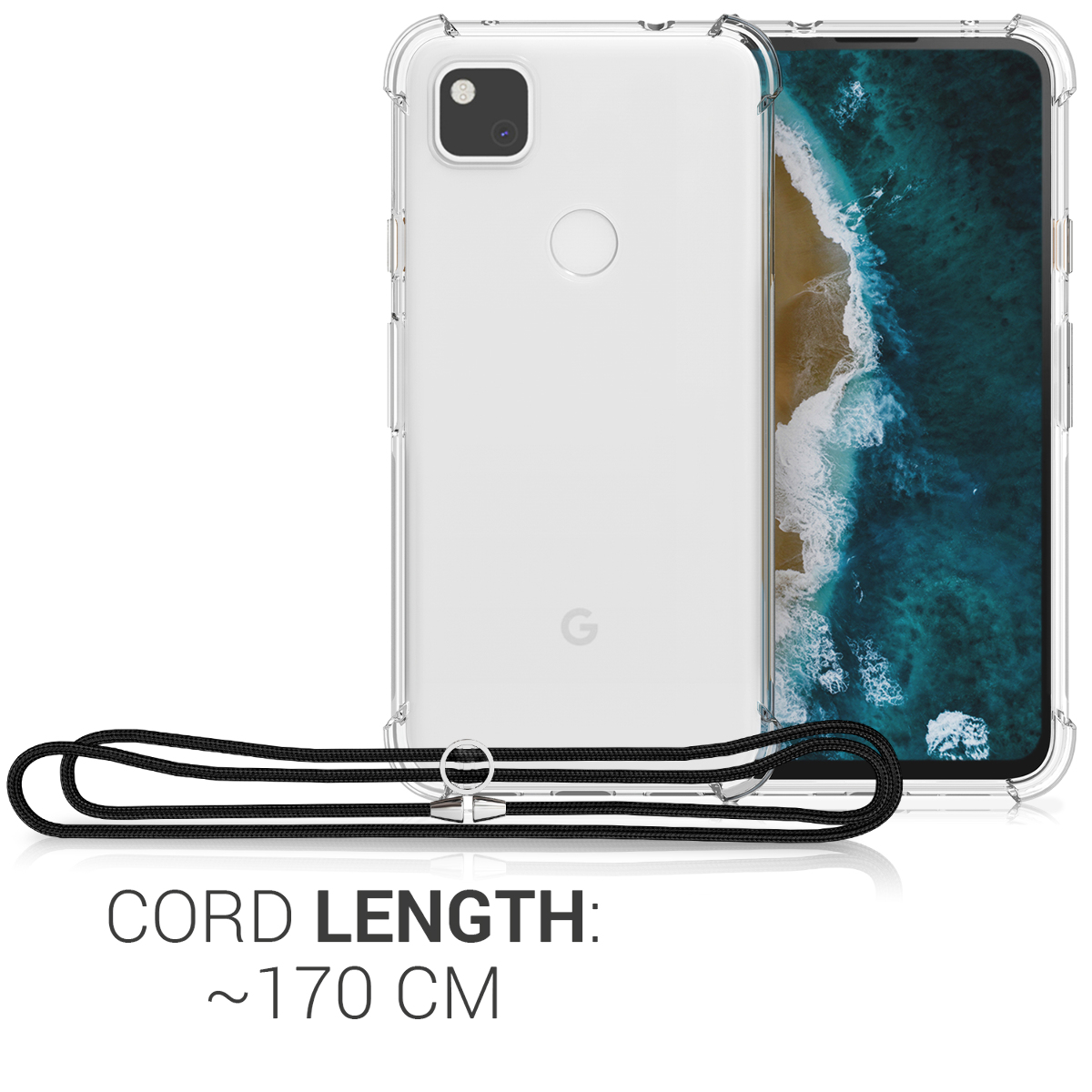 Crossbody kryt kwmobile pro Google Pixel 4a - transparentní
