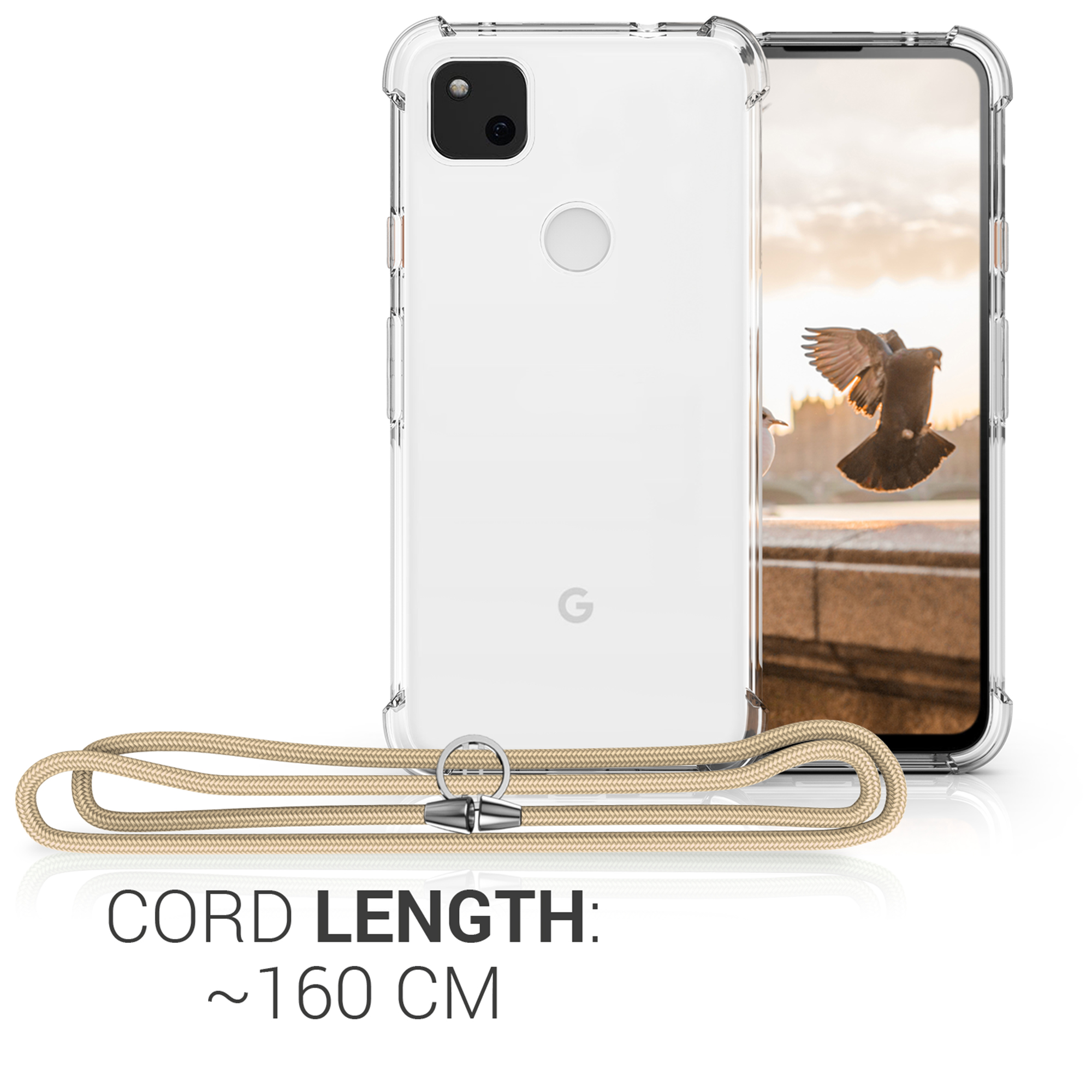 Crossbody kryt kwmobile pro Google Pixel 4a - gold