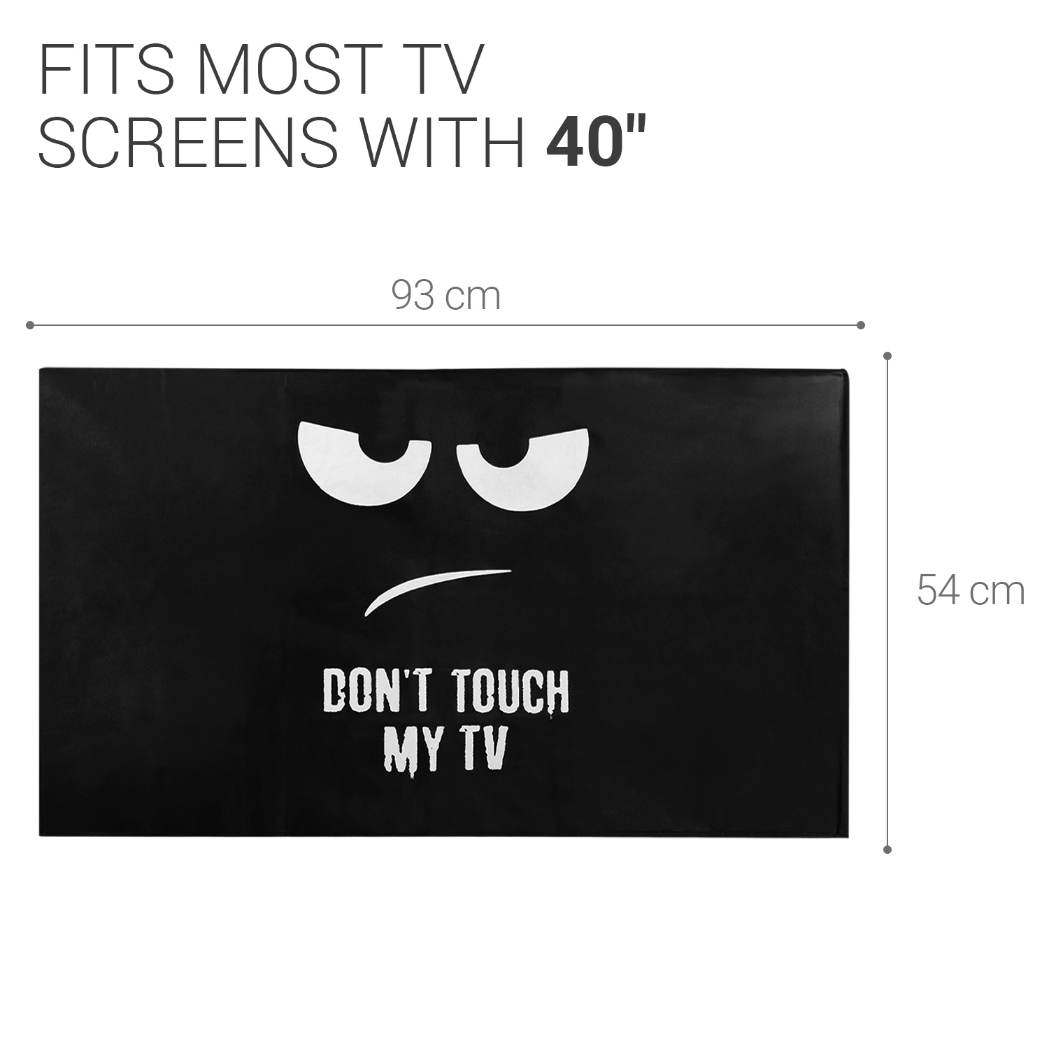 Vnitřní kryt na TV 40" kwmobile - syntetická látka bílá / černá