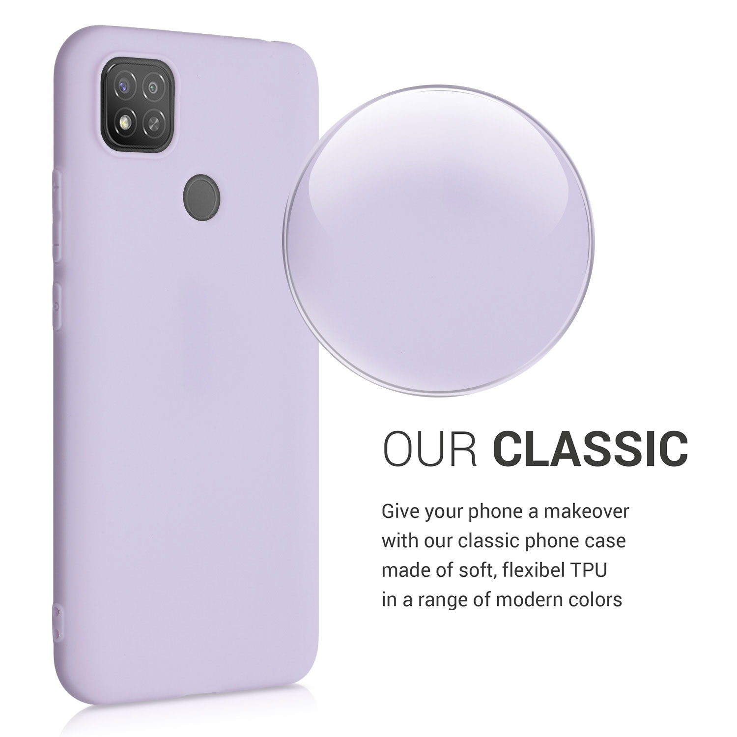 Kryt Xiaomi Redmi 9C silikonový TPU levandulová kwmobile
