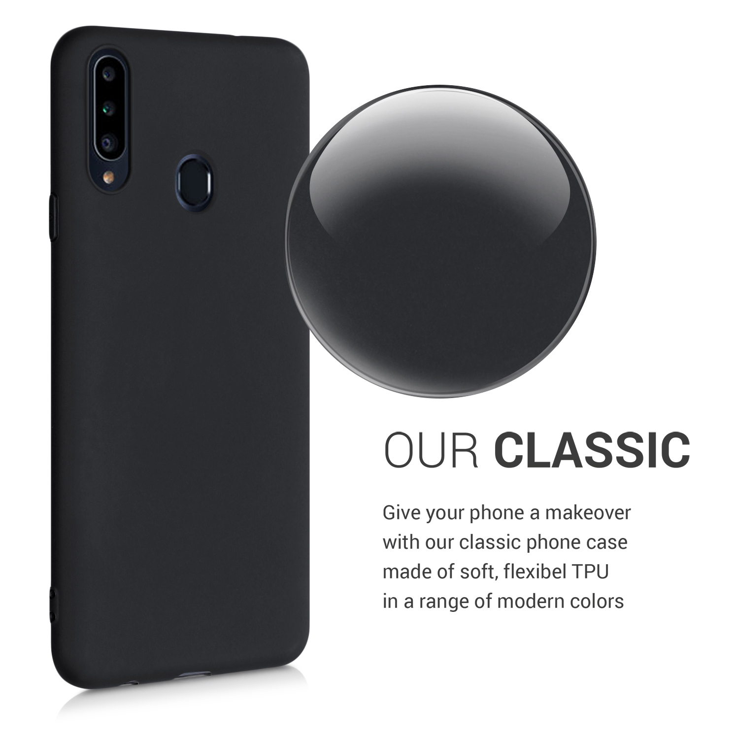 Kryt na mobil Samsung Galaxy A20s kwmobile TPU matně černý