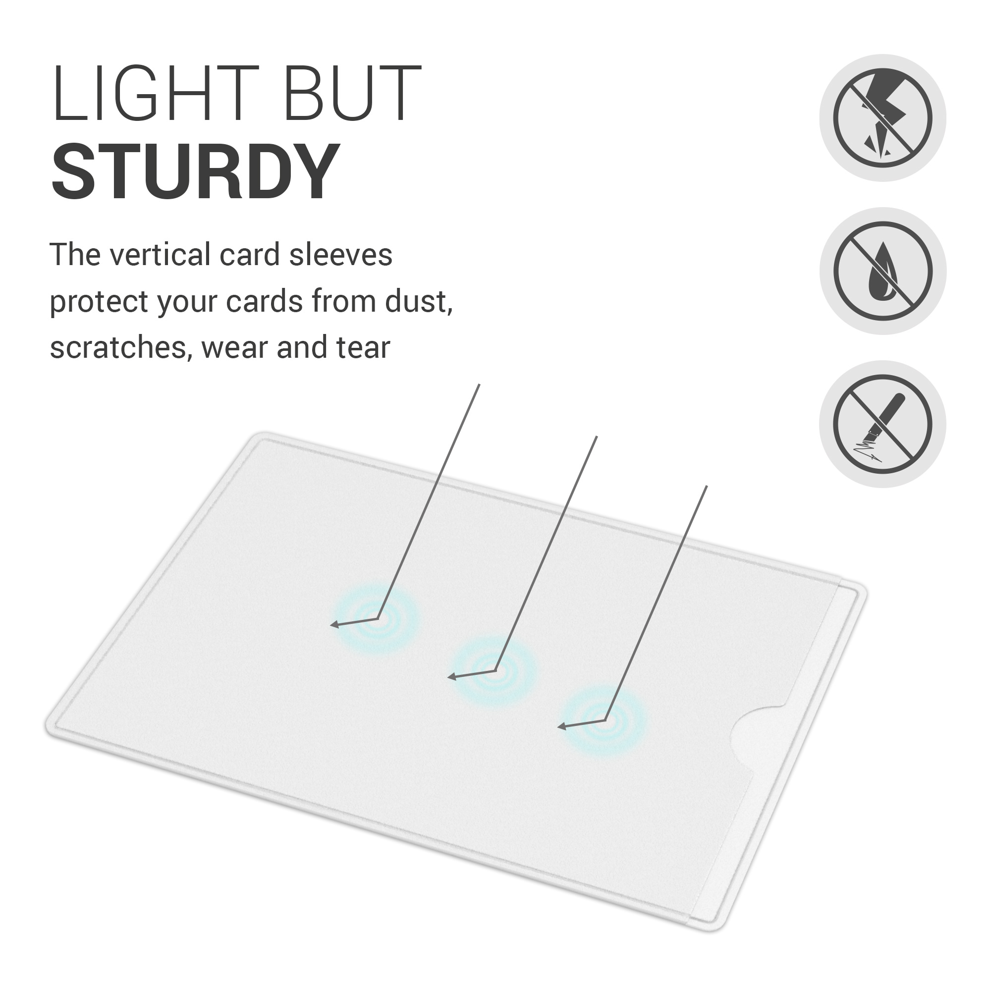Credit Card Sleeves kwmobile TPU - matný transparentní