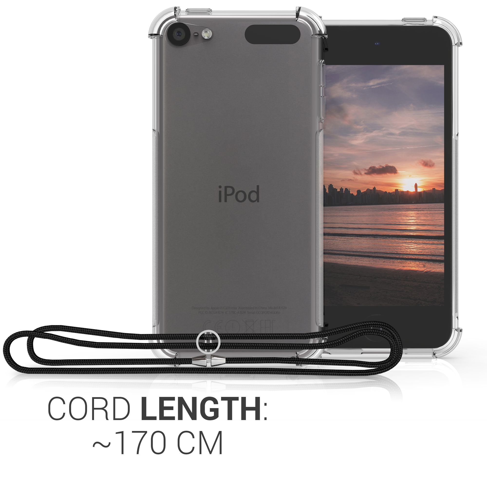 Crossbody kryt na mobil kwmobile pro Apple iPod Touch 6G / 7G (6th and 7th Generation) - černá