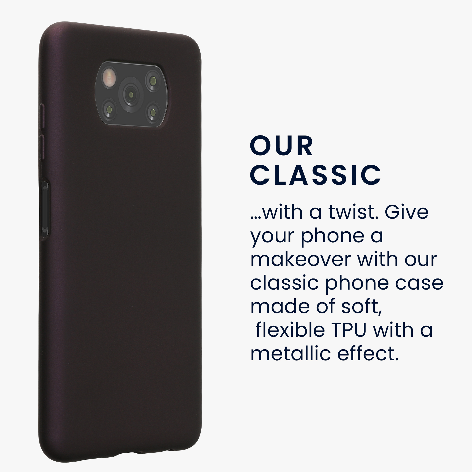 Kryt Xiaomi Poco X3 NFC metalický TPU metalická borůvková kwmobile
