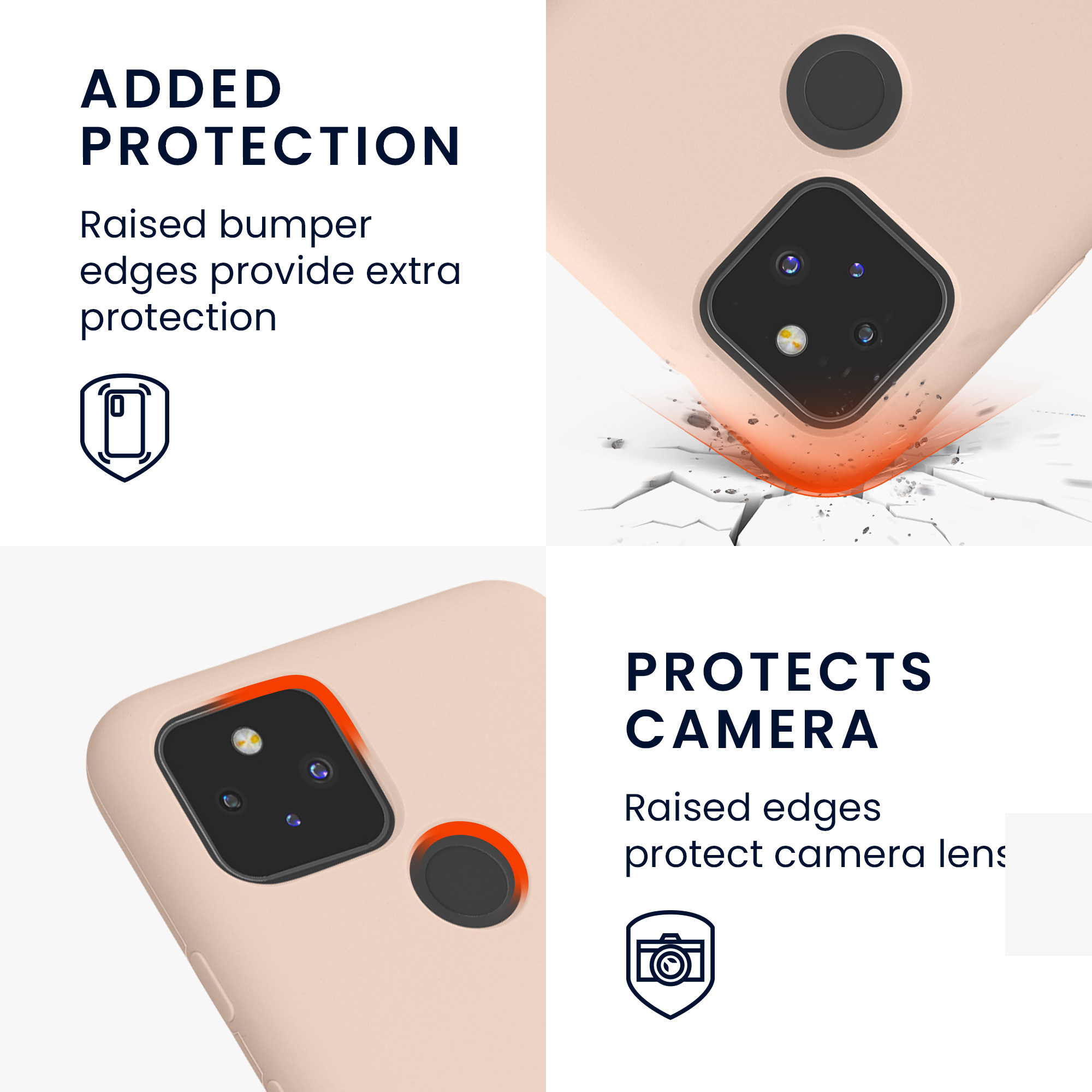 Zadní kryt kwmobile pro Google Pixel 5 - wireless charging coconut swirl