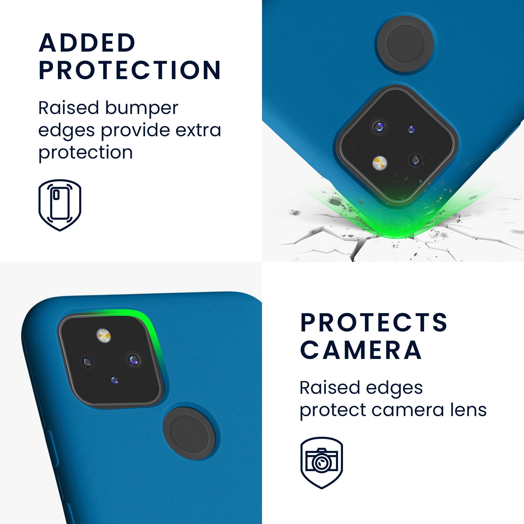 Zadní kryt kwmobile pro Google Pixel 5 - wireless charging modrá reef