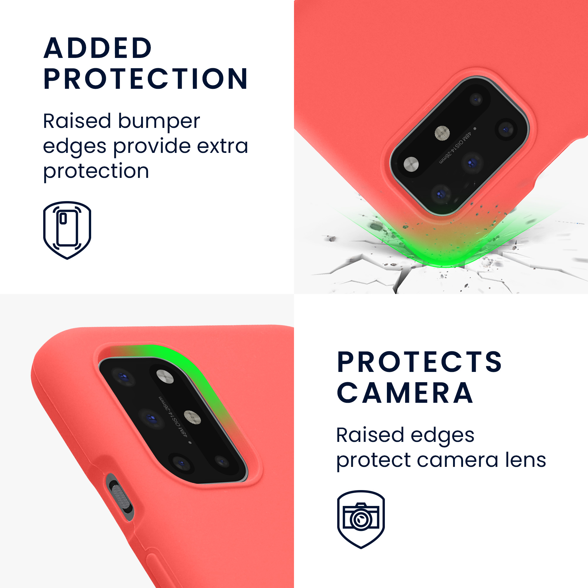 Kryt na mobil OnePlus 8T kwmobile TPU neonová korálová