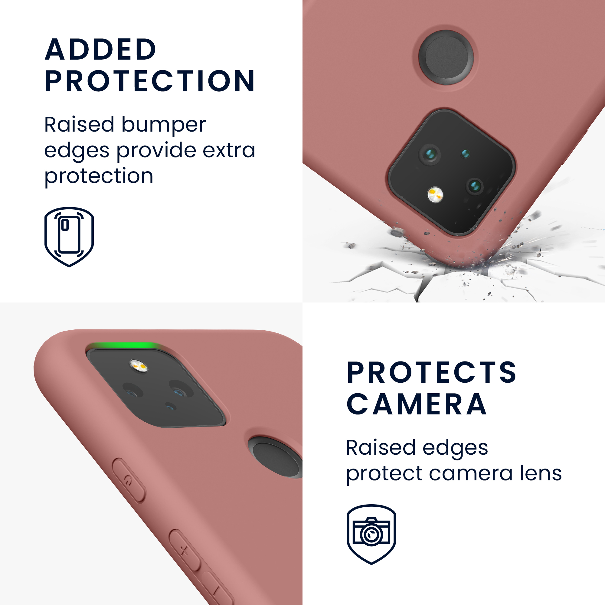 Pouzdro pro Google Pixel 5 kwmobile tenké ochranné silikonové - zimní růže