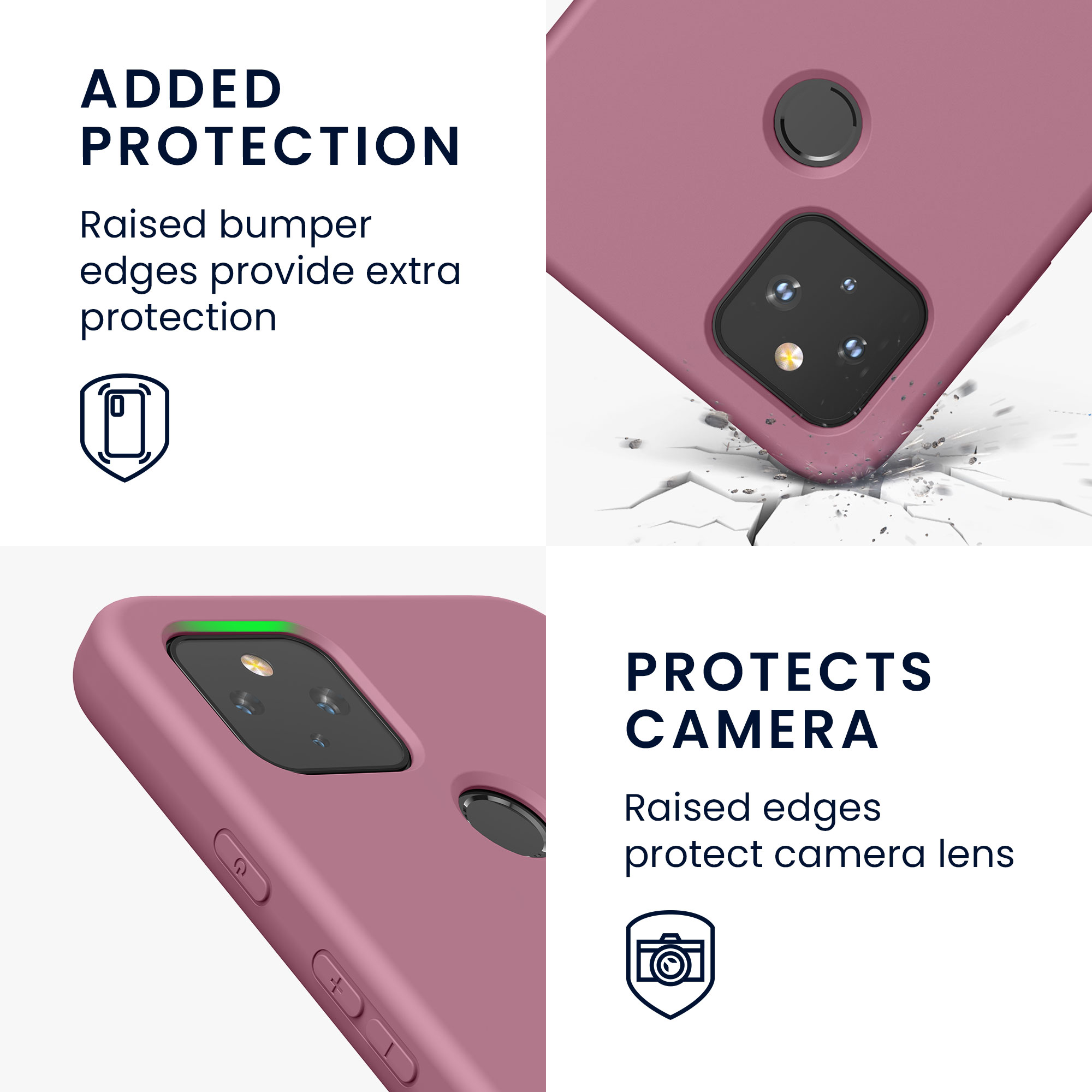 Zadní kryt kwmobile pro Google Pixel 4a - tmavě růžová