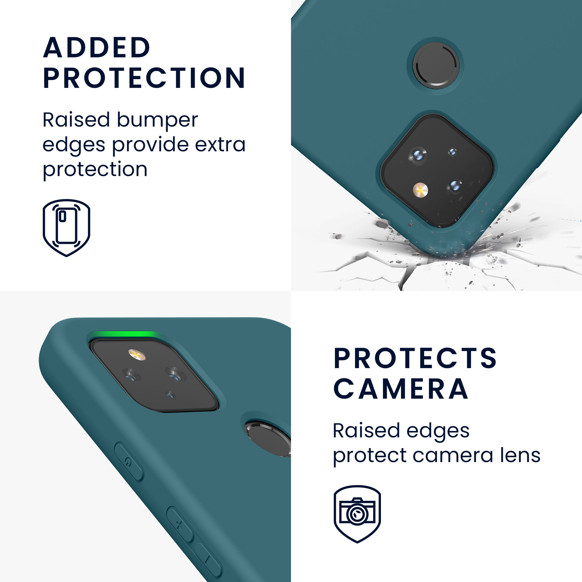 Zadní kryt kwmobile pro Google Pixel 4a - matná petrolejová