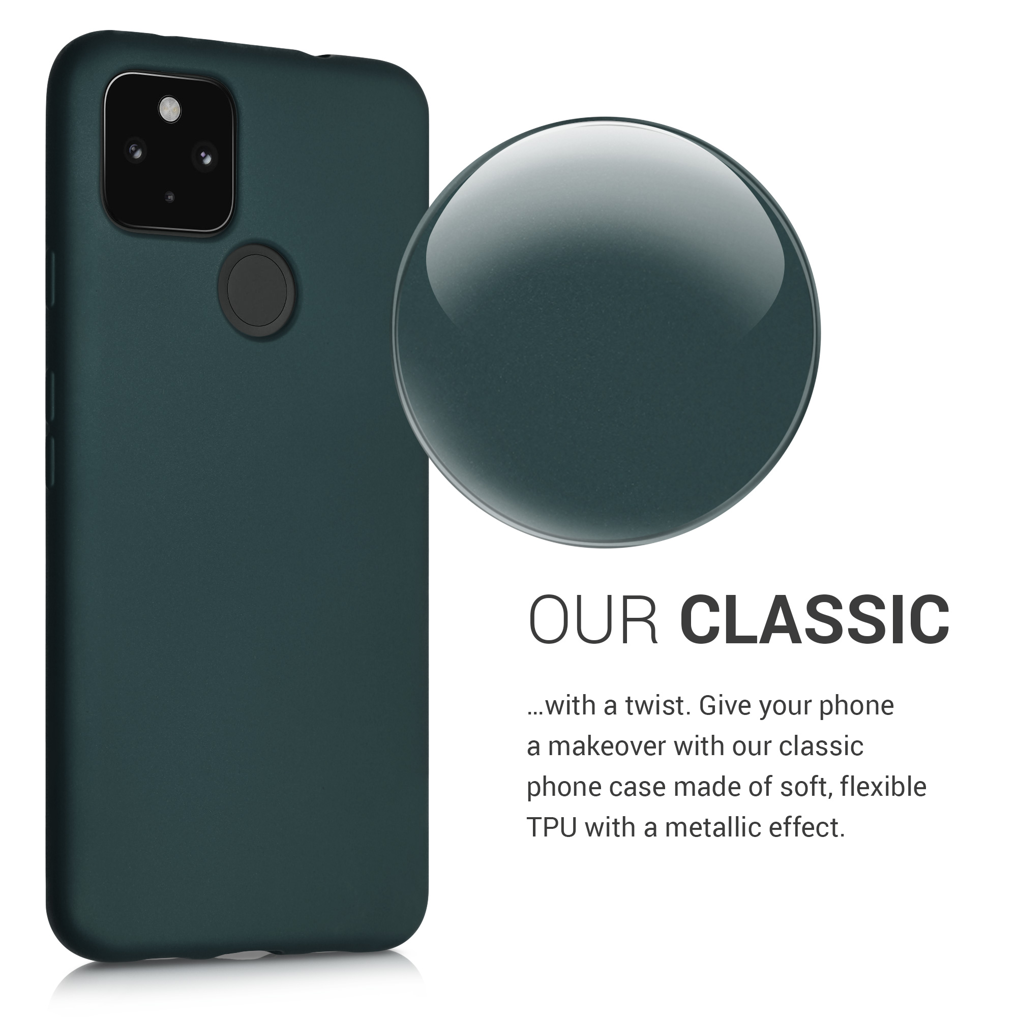 Zadní kryt kwmobile pro Google Pixel 4a - metalická petrolejová