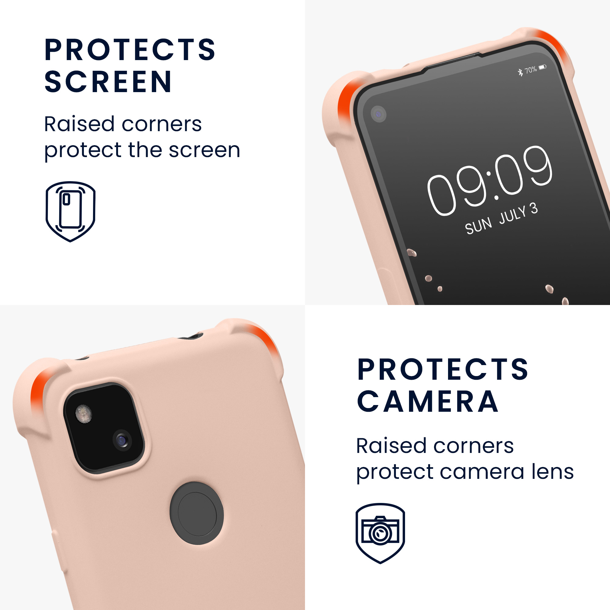 Crossbody kryt kwmobile pro Google Pixel 4a - mother of pearl