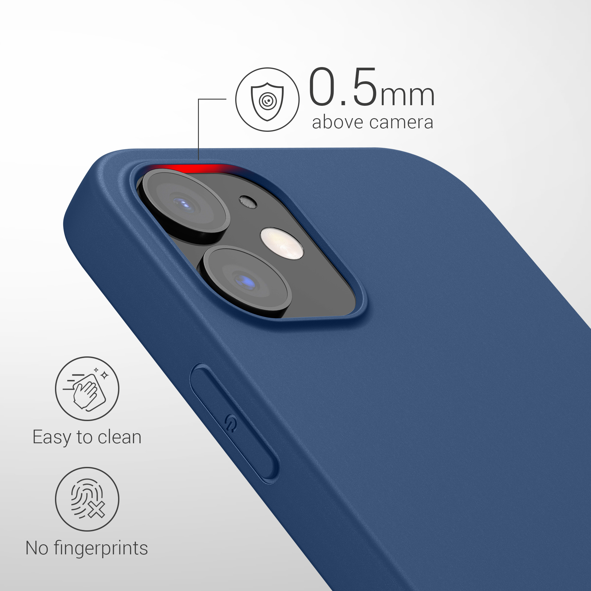 Silikonový kryt kwmobile pro iPhone 12 / iPhone 12 Pro - námořnická modrá