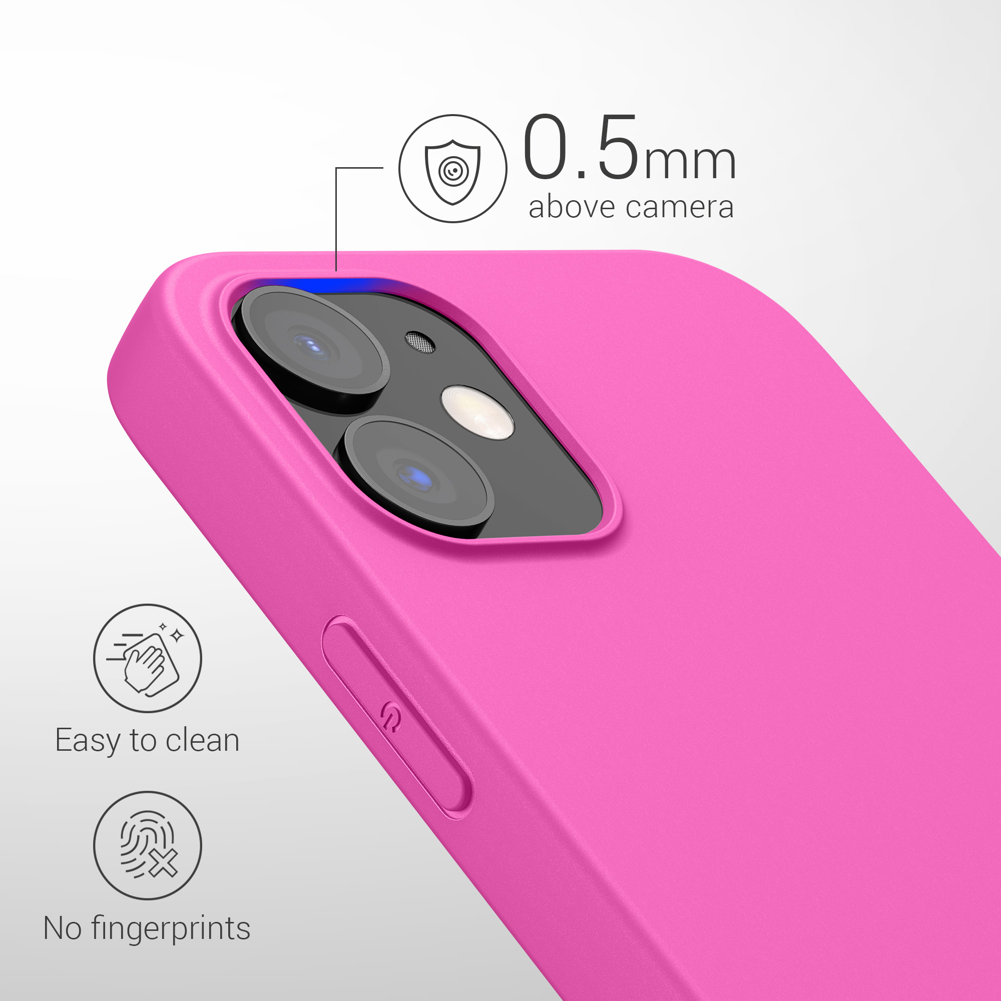 Silikonový kryt kwmobile pro iPhone 12 / iPhone 12 Pro - magenta